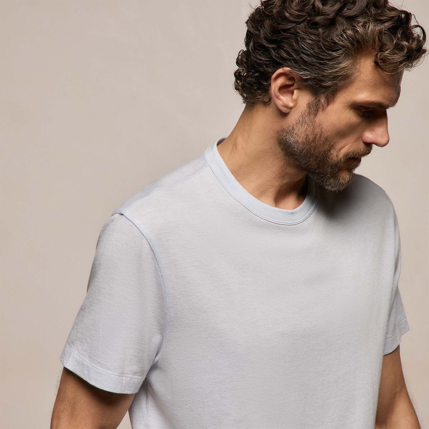 Cotton Cashmere Short Sleeve Tee - Memory