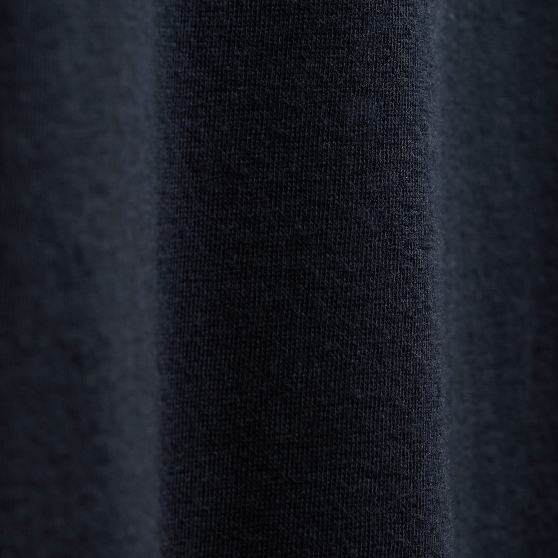 Cotton Cashmere Open Polo - Blue Noir