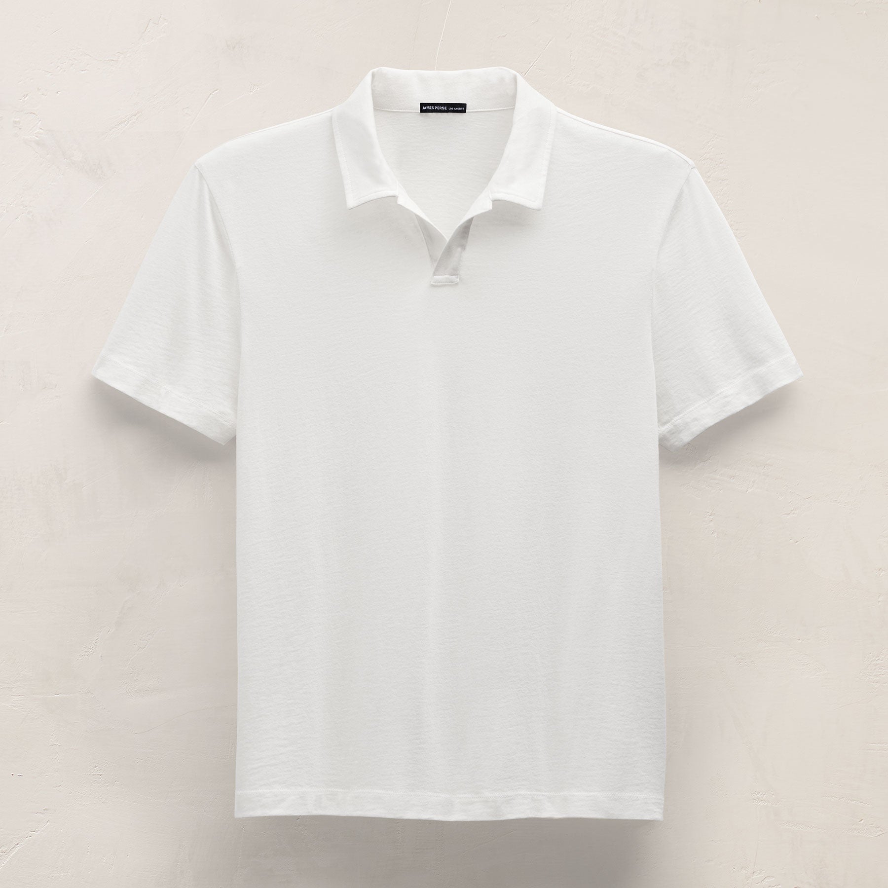 Cotton Cashmere Open Polo - White