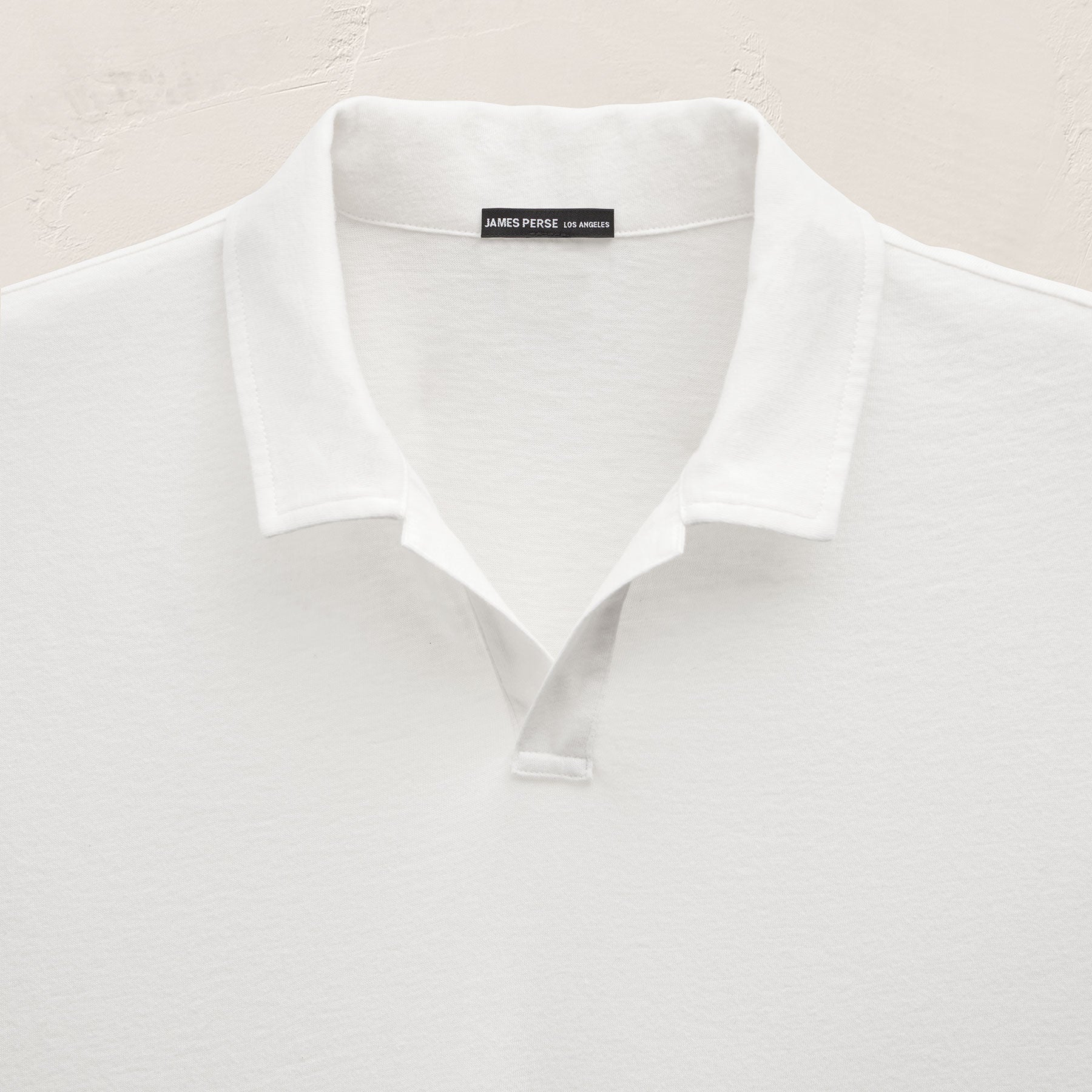 Cotton Cashmere Open Polo - White