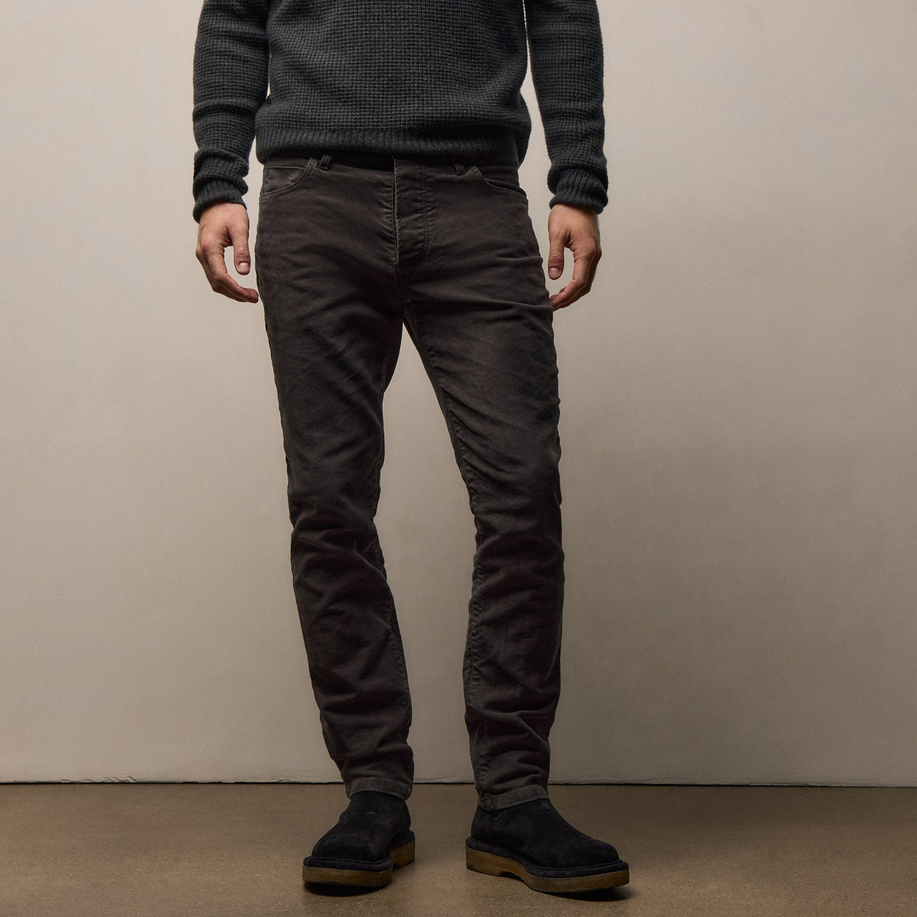 Cotton Moleskin 5 Pocket Pant - Magma Pigment