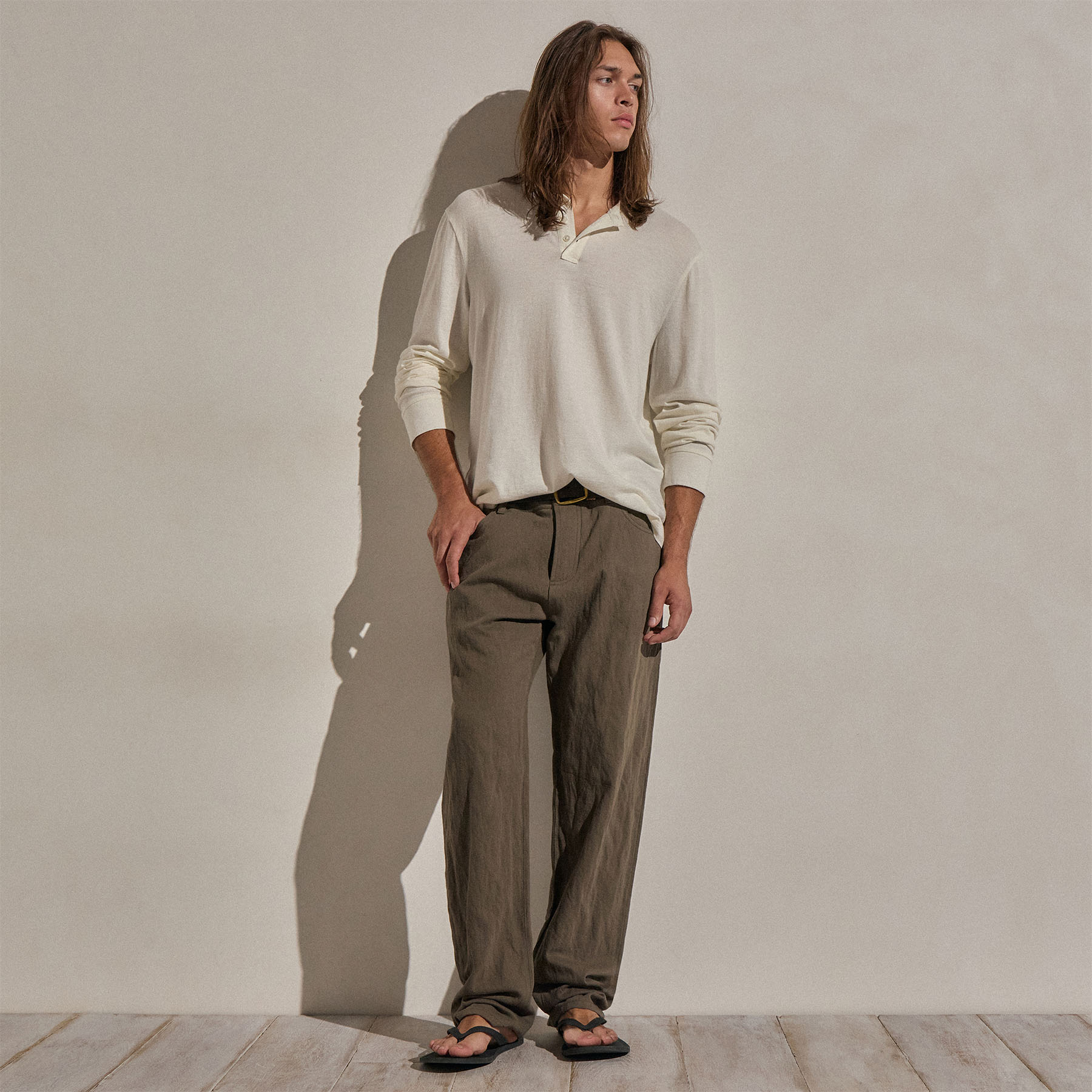 Cotton Metal Twill Pant - Army Green
