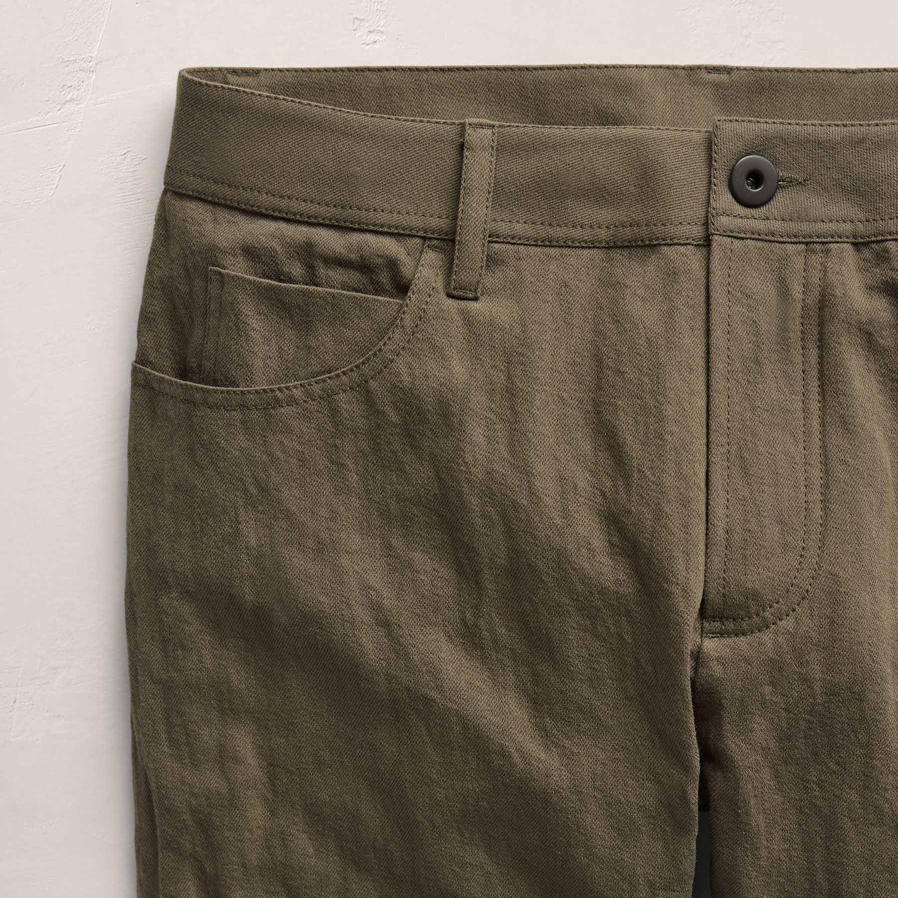 Cotton Metal Twill Pant - Army Green