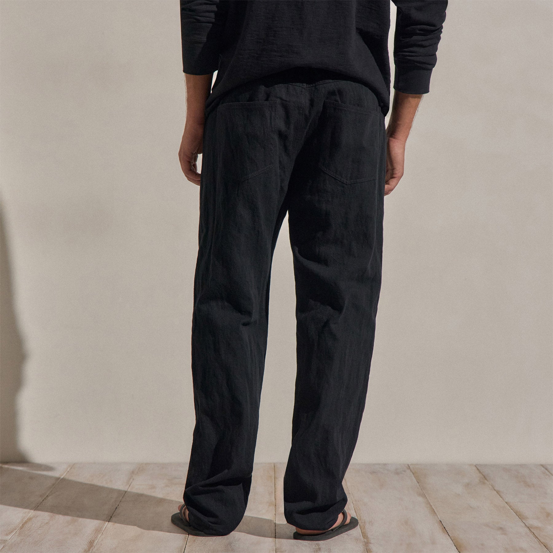 Cotton Metal Twill Pant - Black