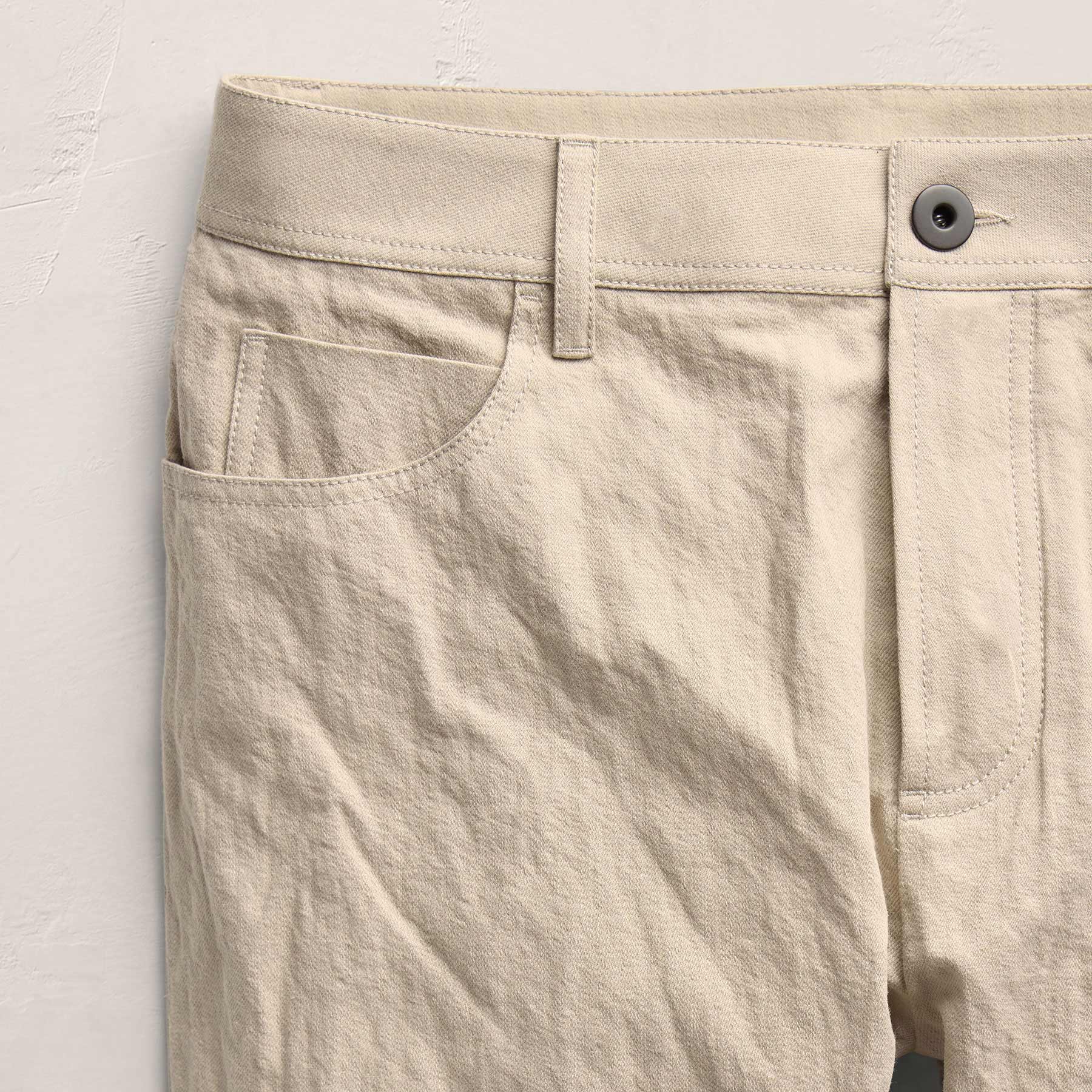 Cotton Metal Twill Pant - Flax