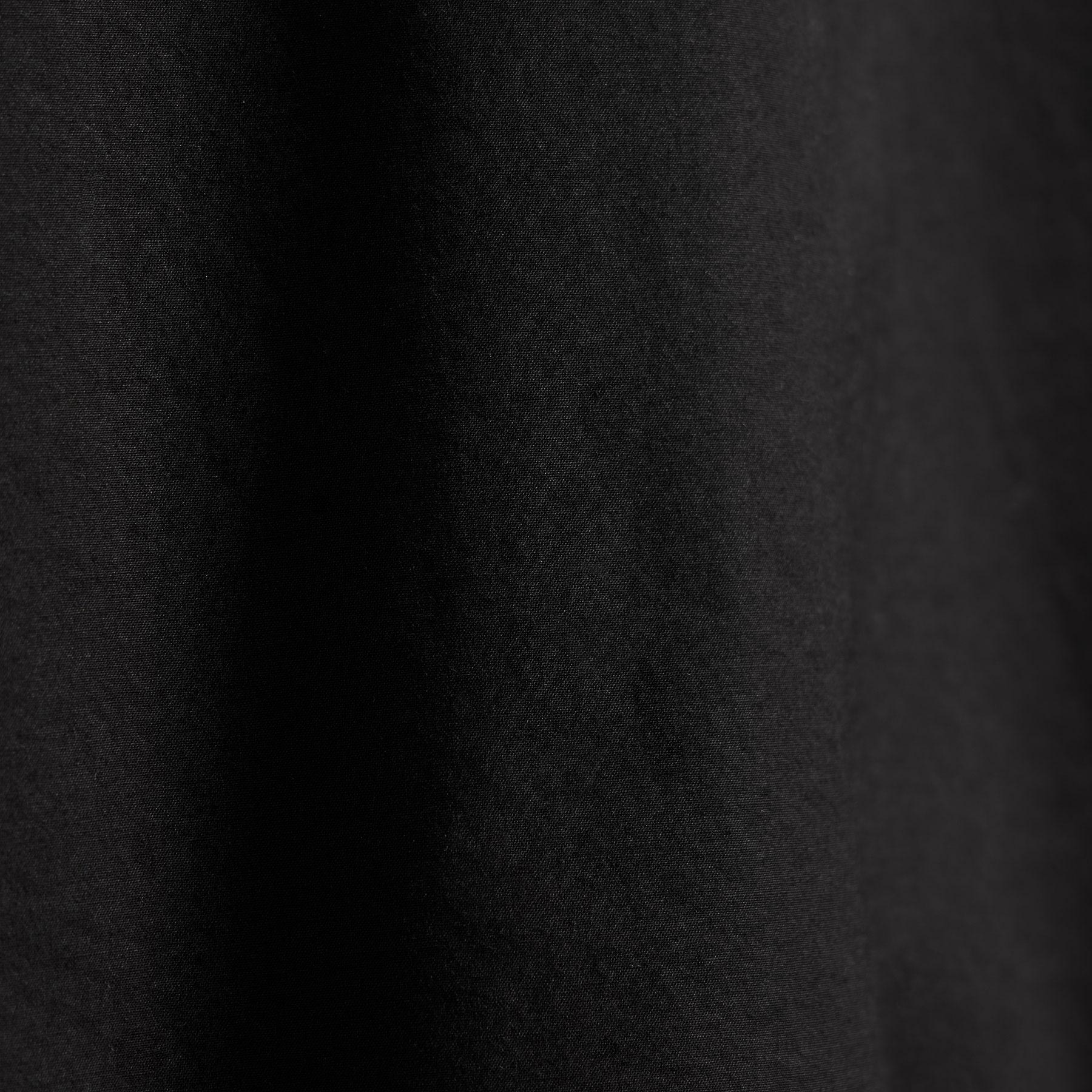Oversized Stretch Poplin Short Sleeve Shirt - Black