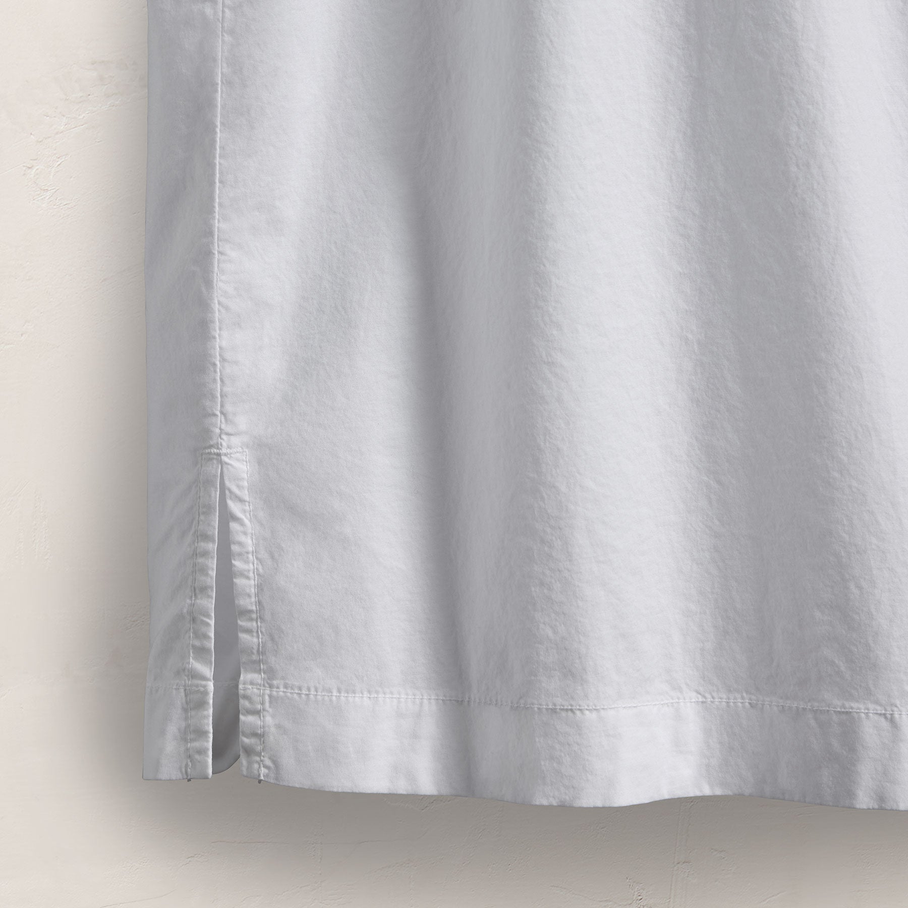 Oversized Stretch Poplin Short Sleeve Shirt - White