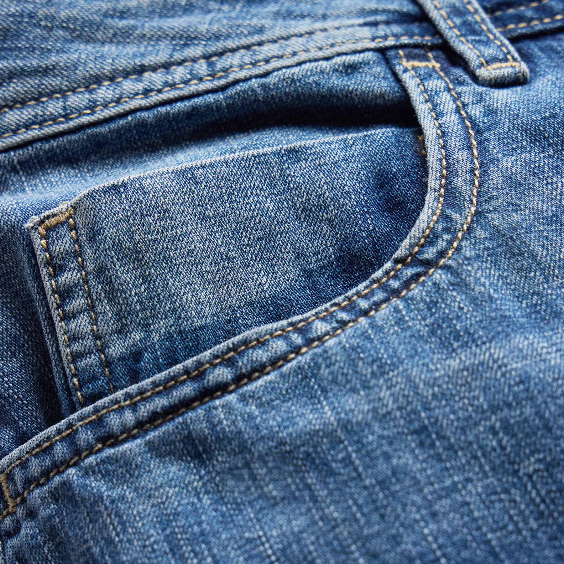 Classic Linen Denim Pant - Medium Wash