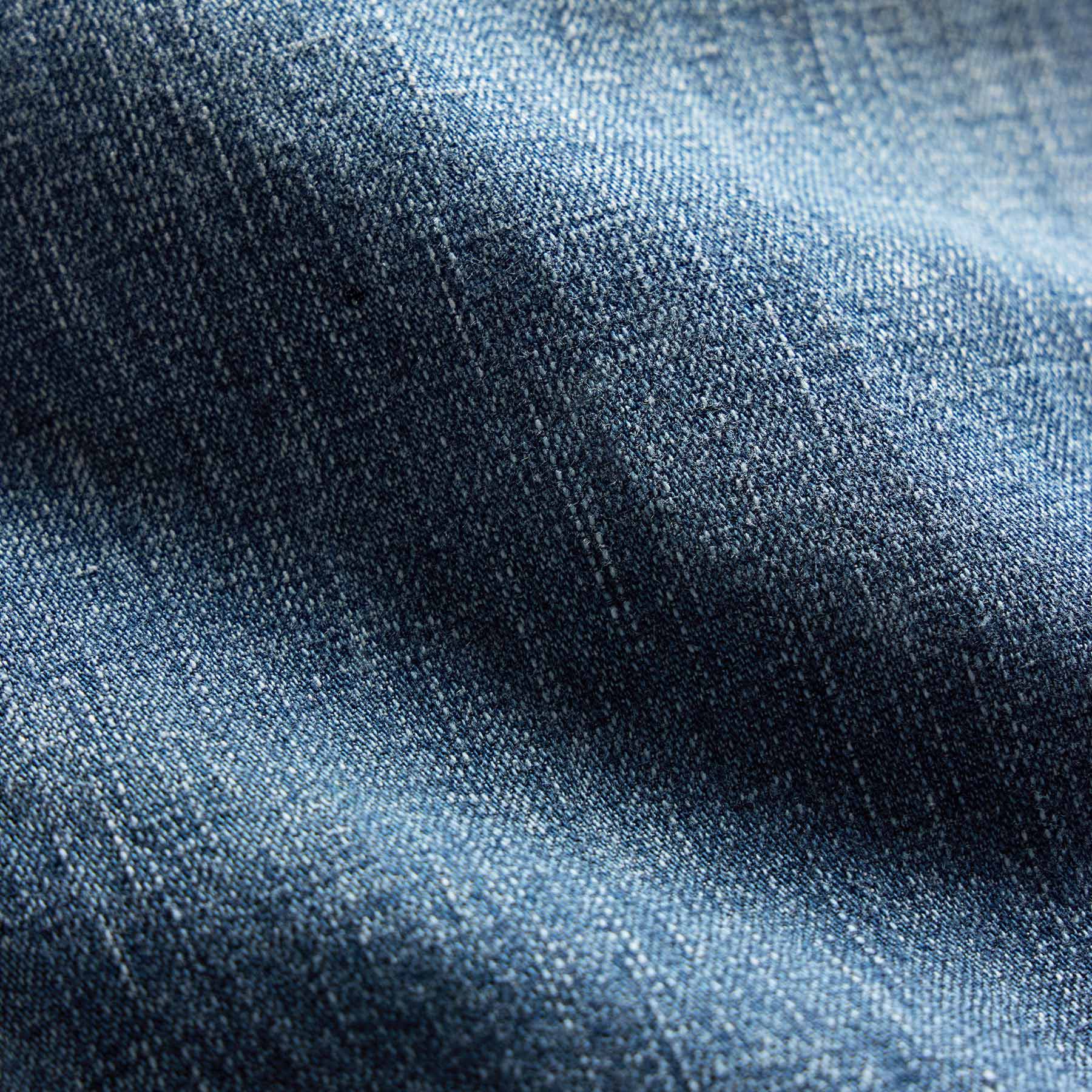 Linen Denim Drawstring Jogger - Medium Wash