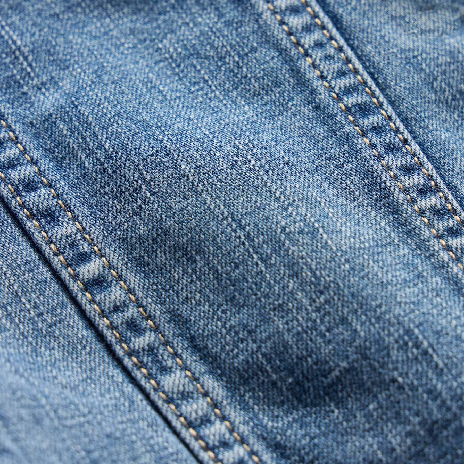 Linen Denim Trucker Jacket - Medium Wash