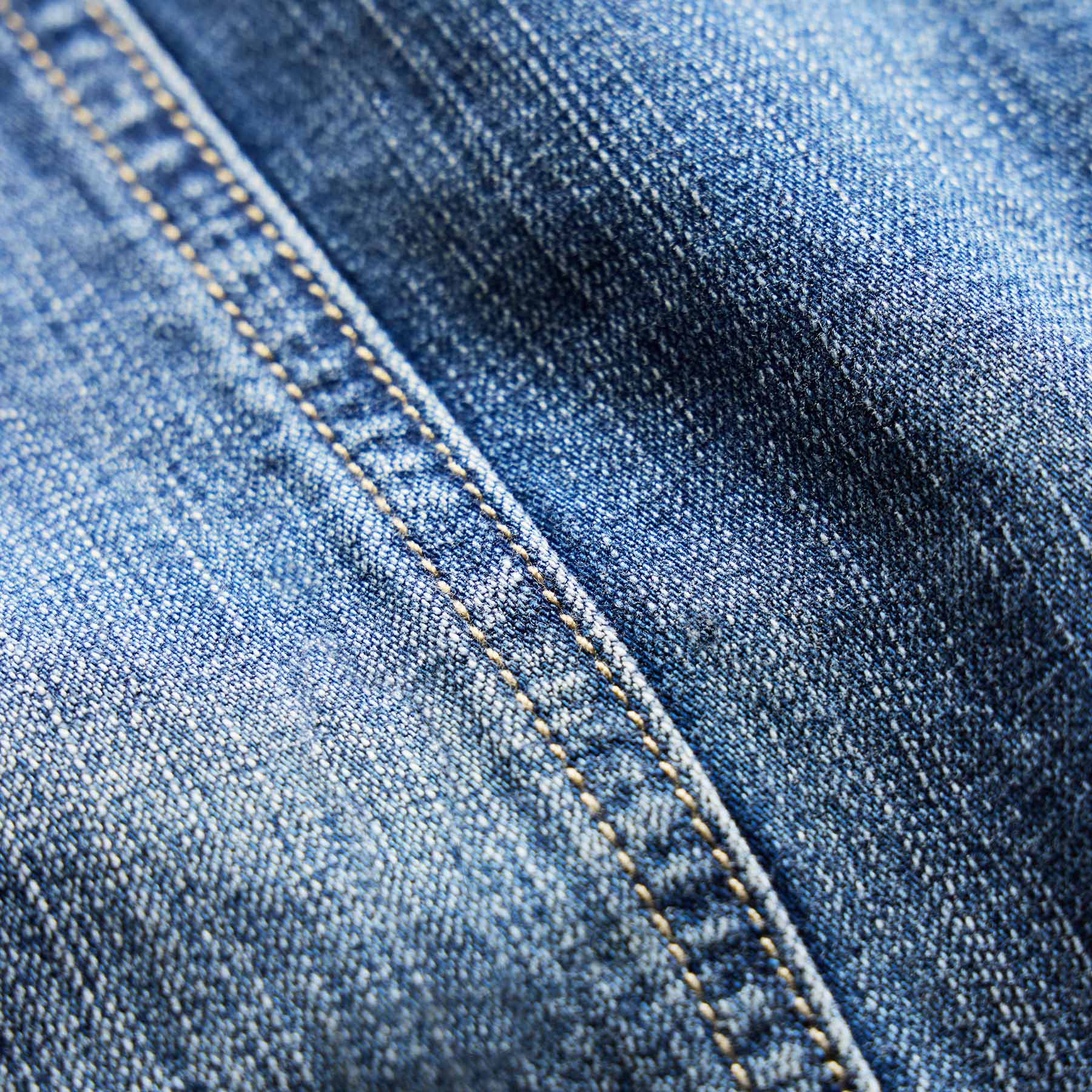 Linen Denim Drawstring Short - Blue Wash