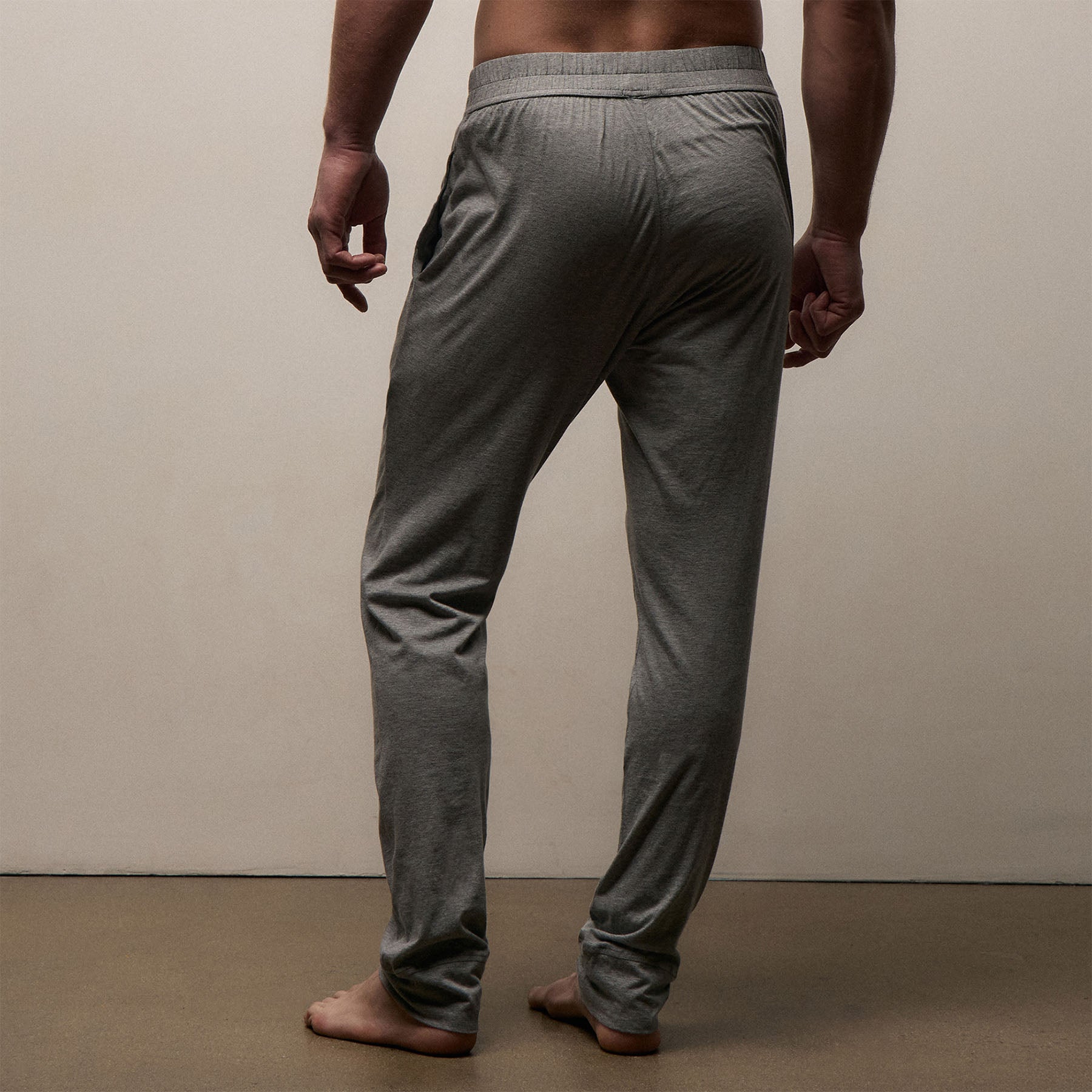 Luxe Lotus Jersey Tapered Lounge Pant - Heather Grey