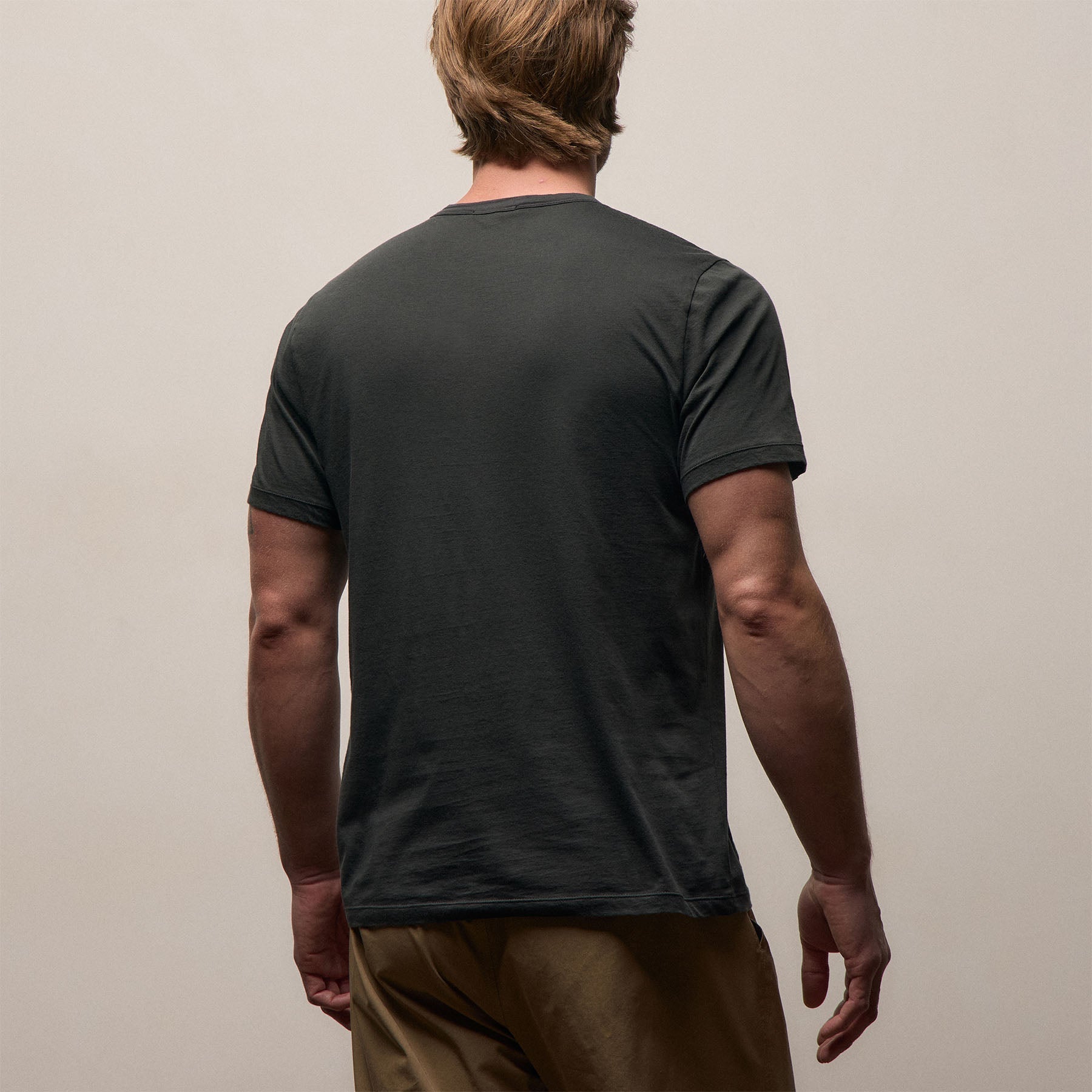 Luxe Lotus Jersey Tee - Carbon