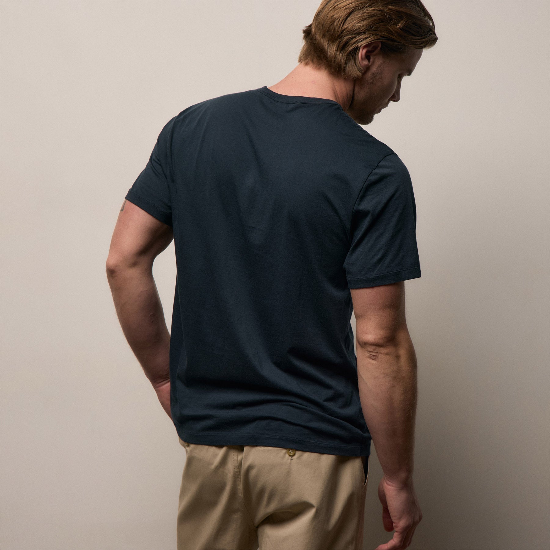 Luxe Lotus Jersey Tee - French Navy
