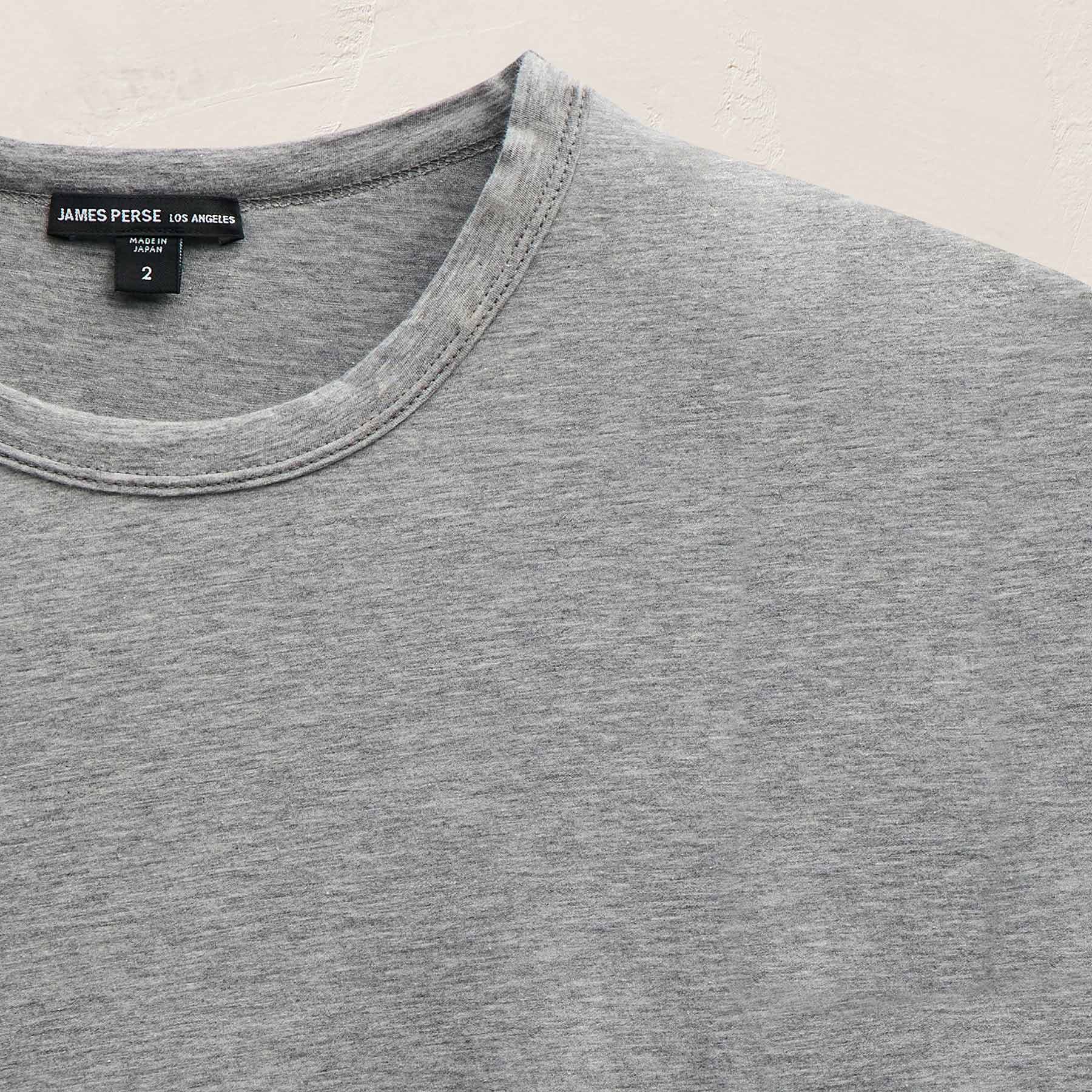 Luxe Lotus Jersey Tee - Heather Grey