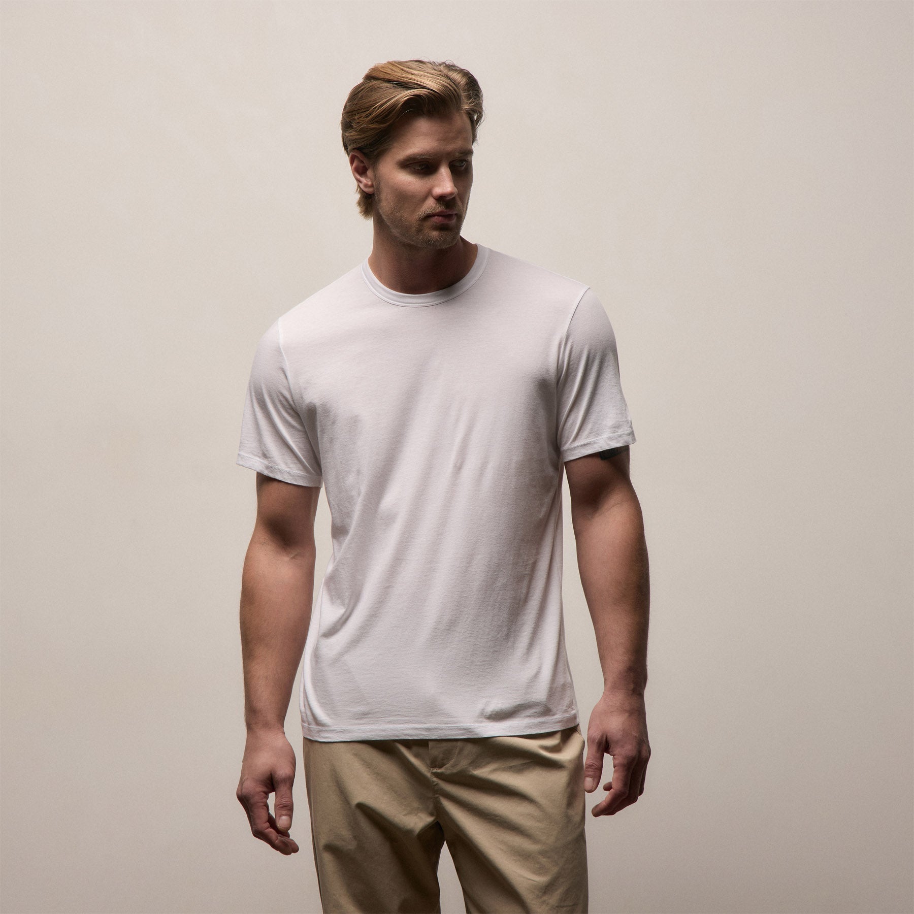 Luxe Lotus Jersey Tee - White