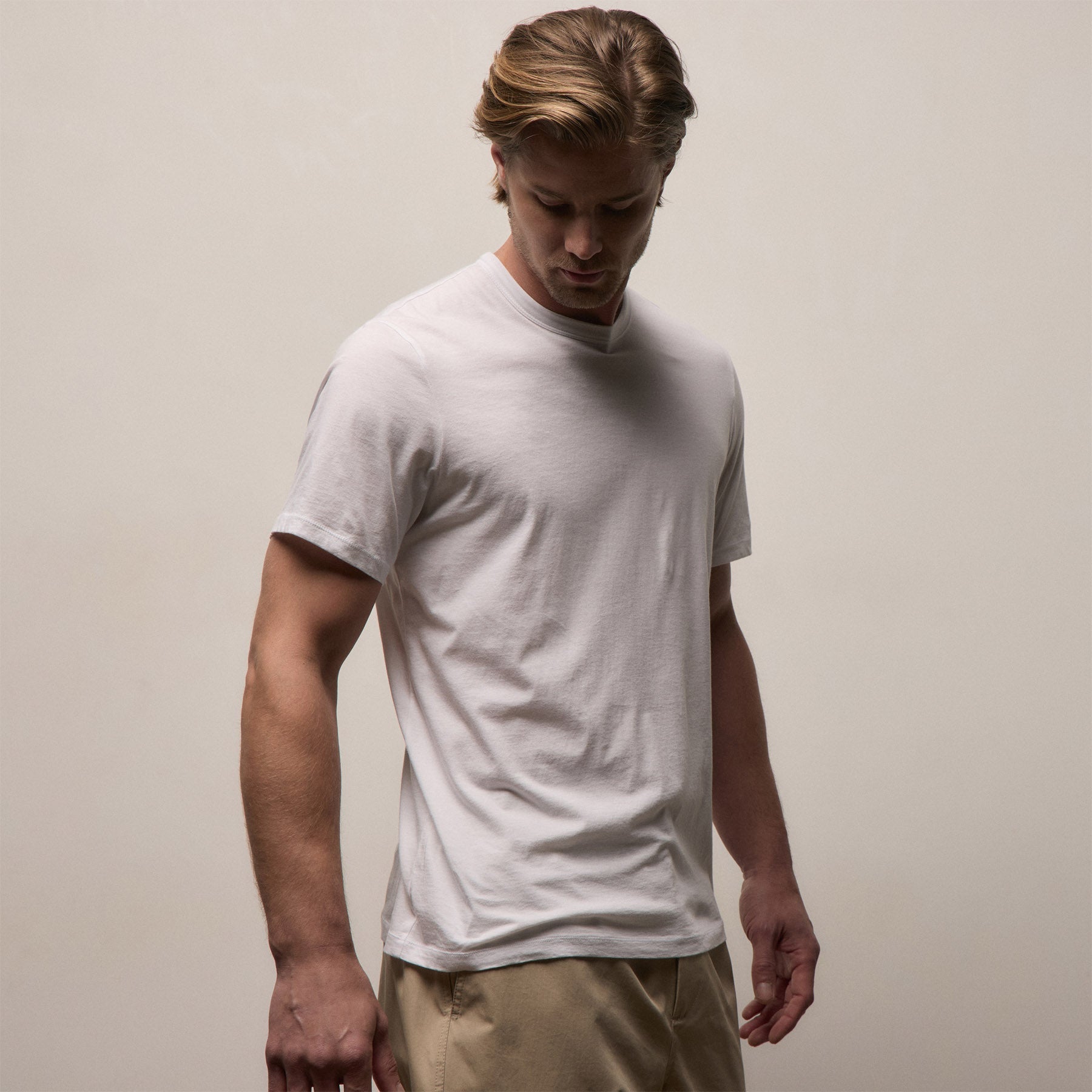 Luxe Lotus Jersey Tee - White