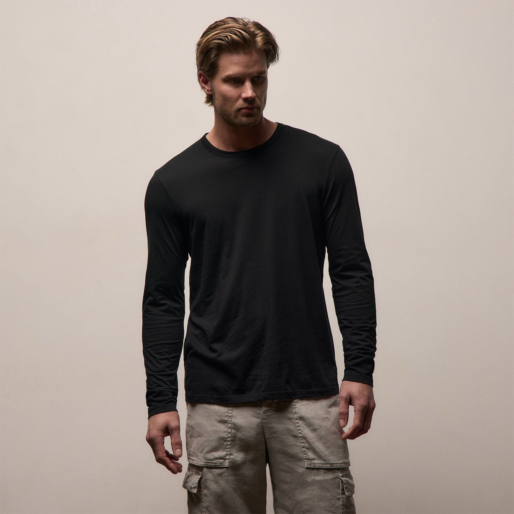 Luxe Lotus Jersey Long Sleeve - Black