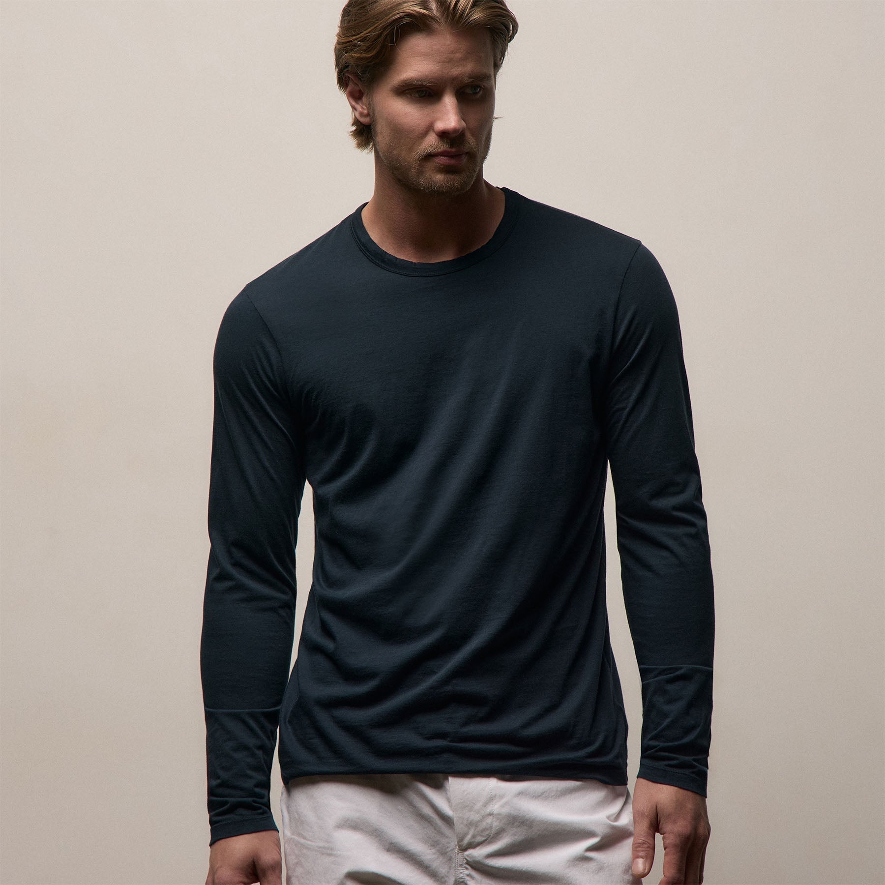 Luxe Lotus Jersey Long Sleeve - French Navy
