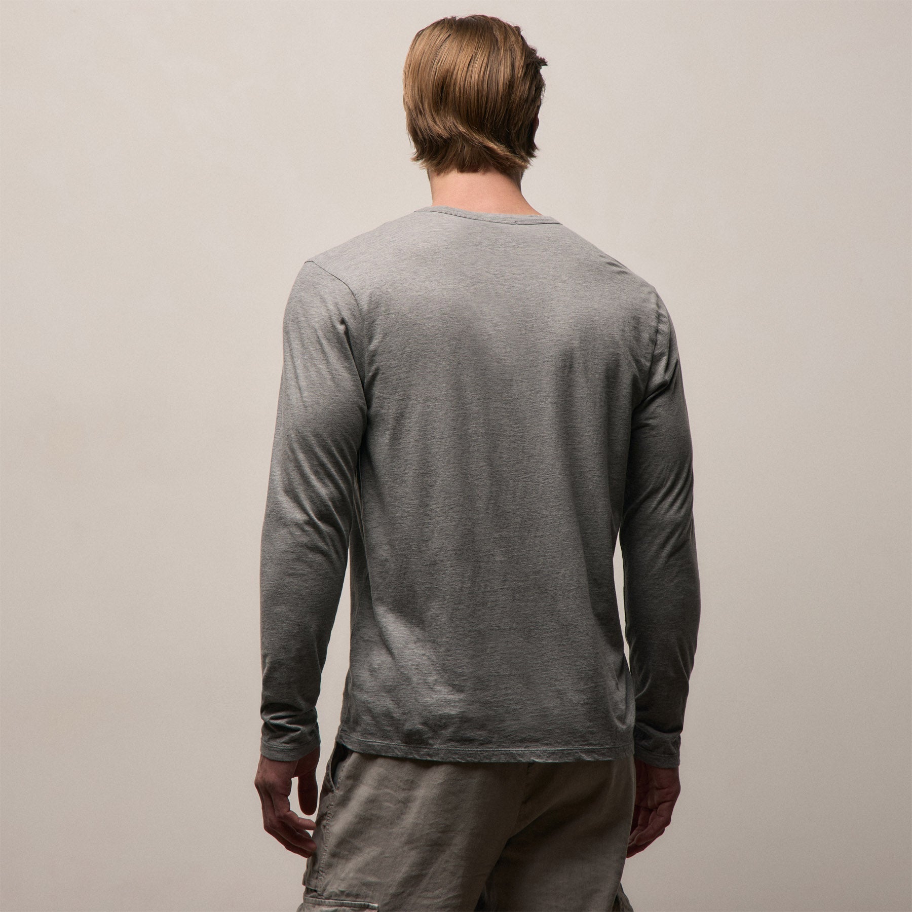 Luxe Lotus Jersey Long Sleeve - Heather Grey