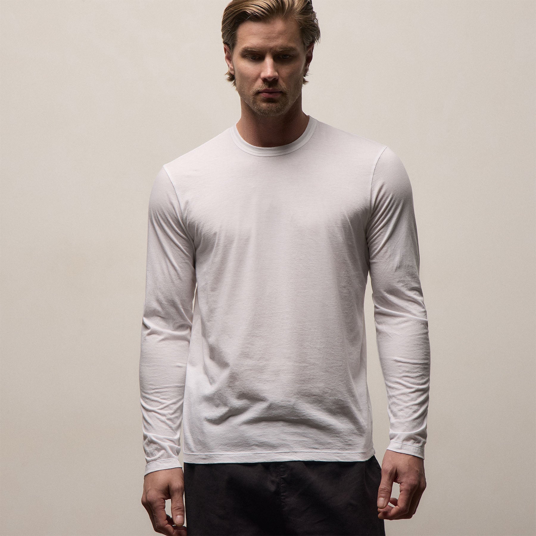 Luxe Lotus Jersey Long Sleeve - White