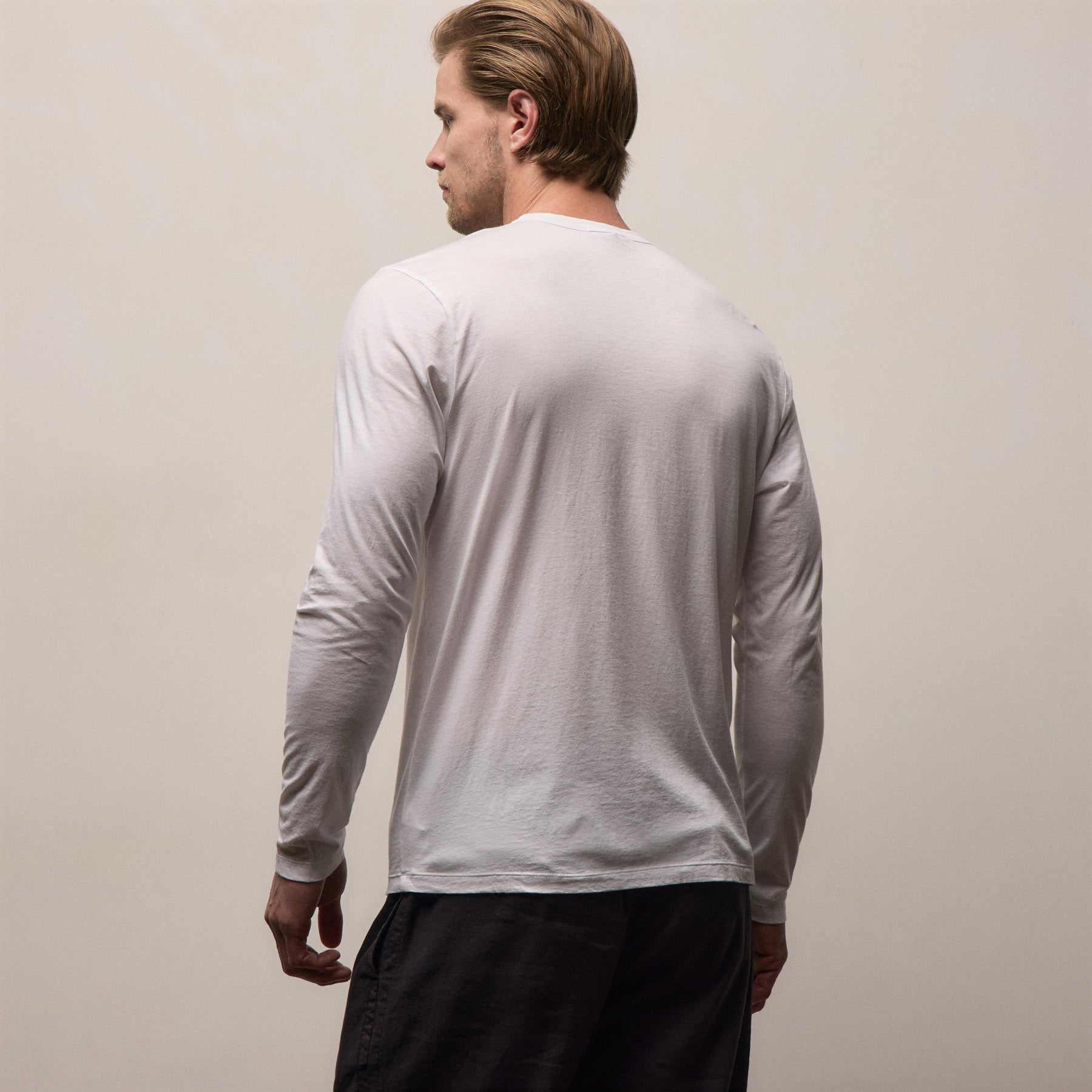 Luxe Lotus Jersey Long Sleeve - White