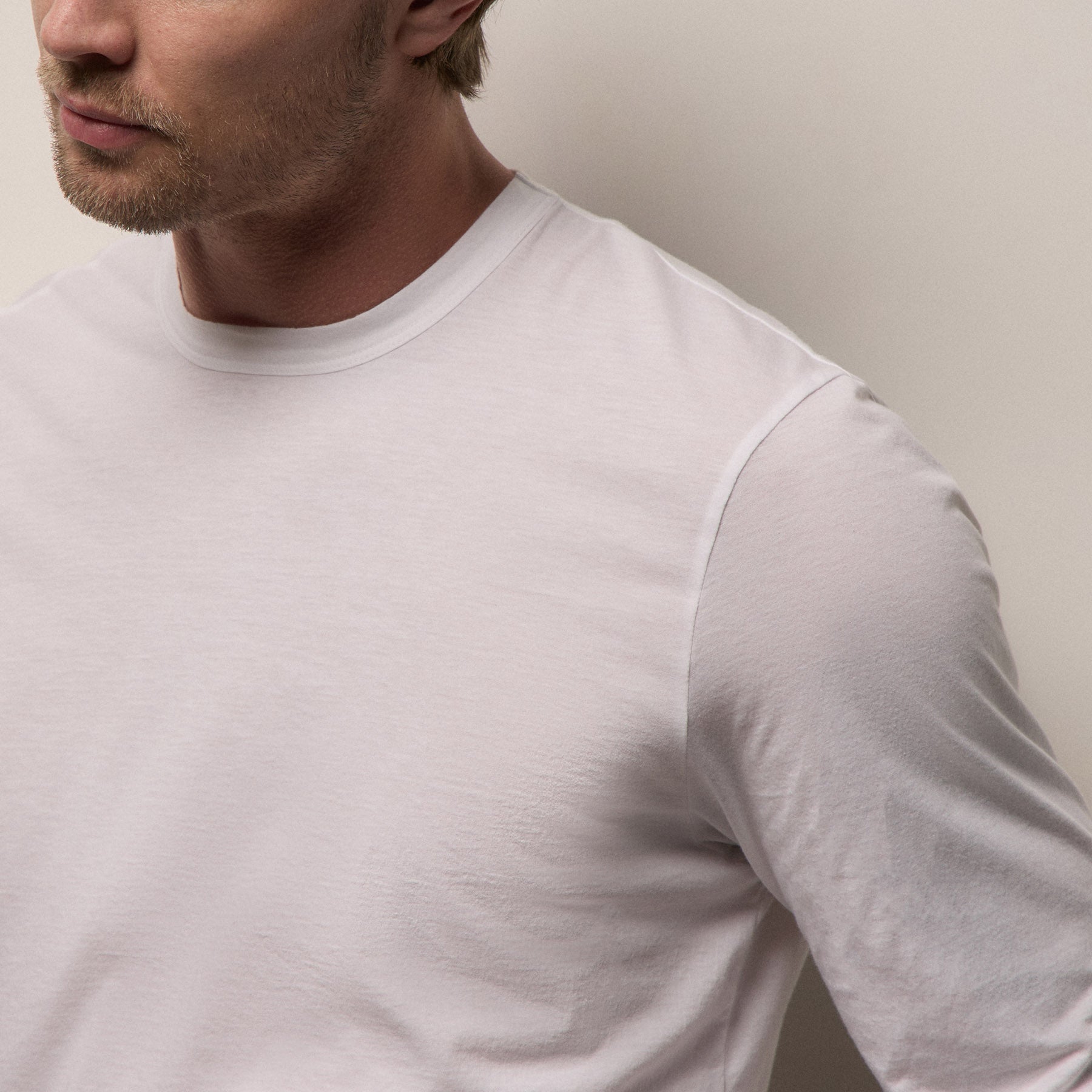 Luxe Lotus Jersey Long Sleeve - White