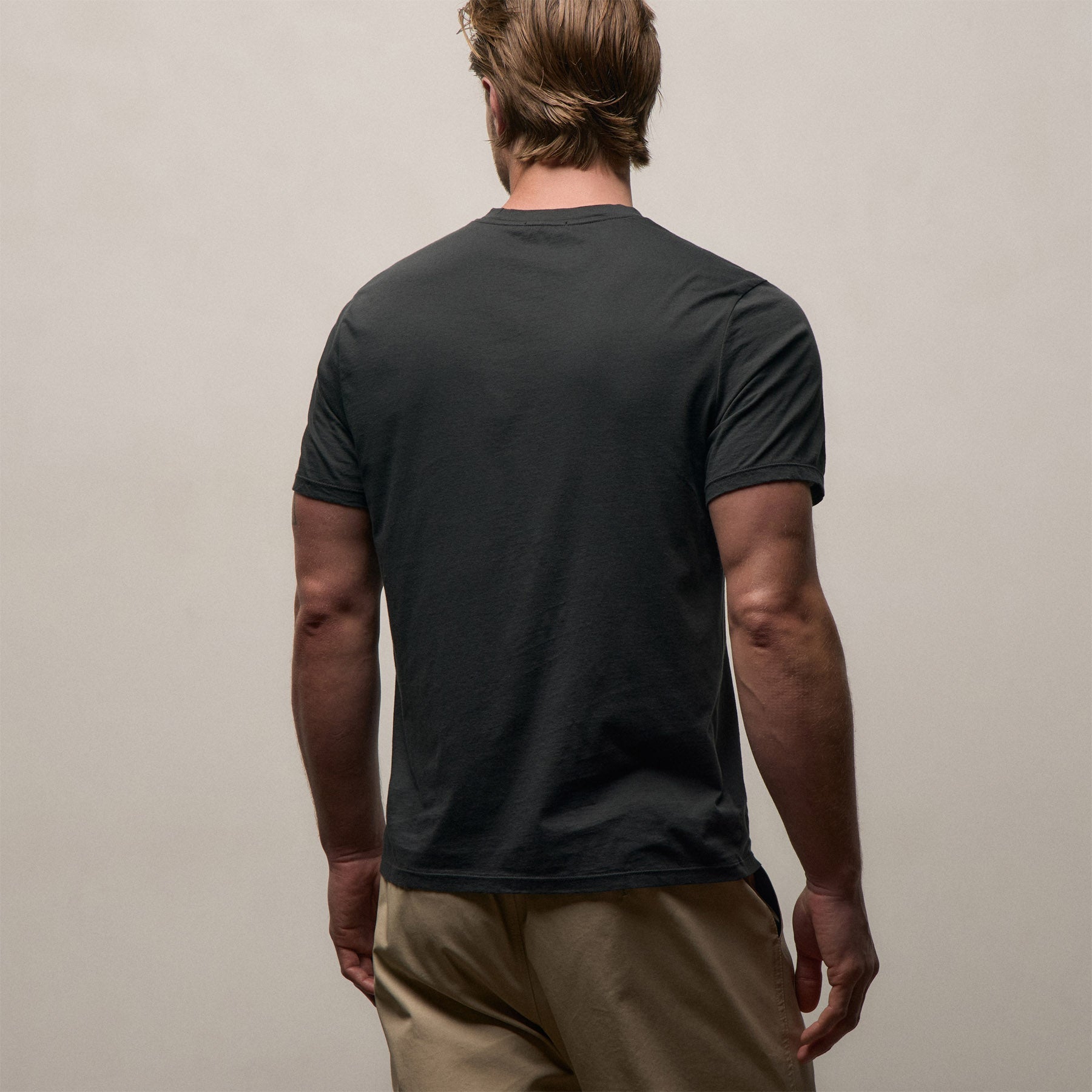 Luxe Lotus Jersey V Neck - Carbon