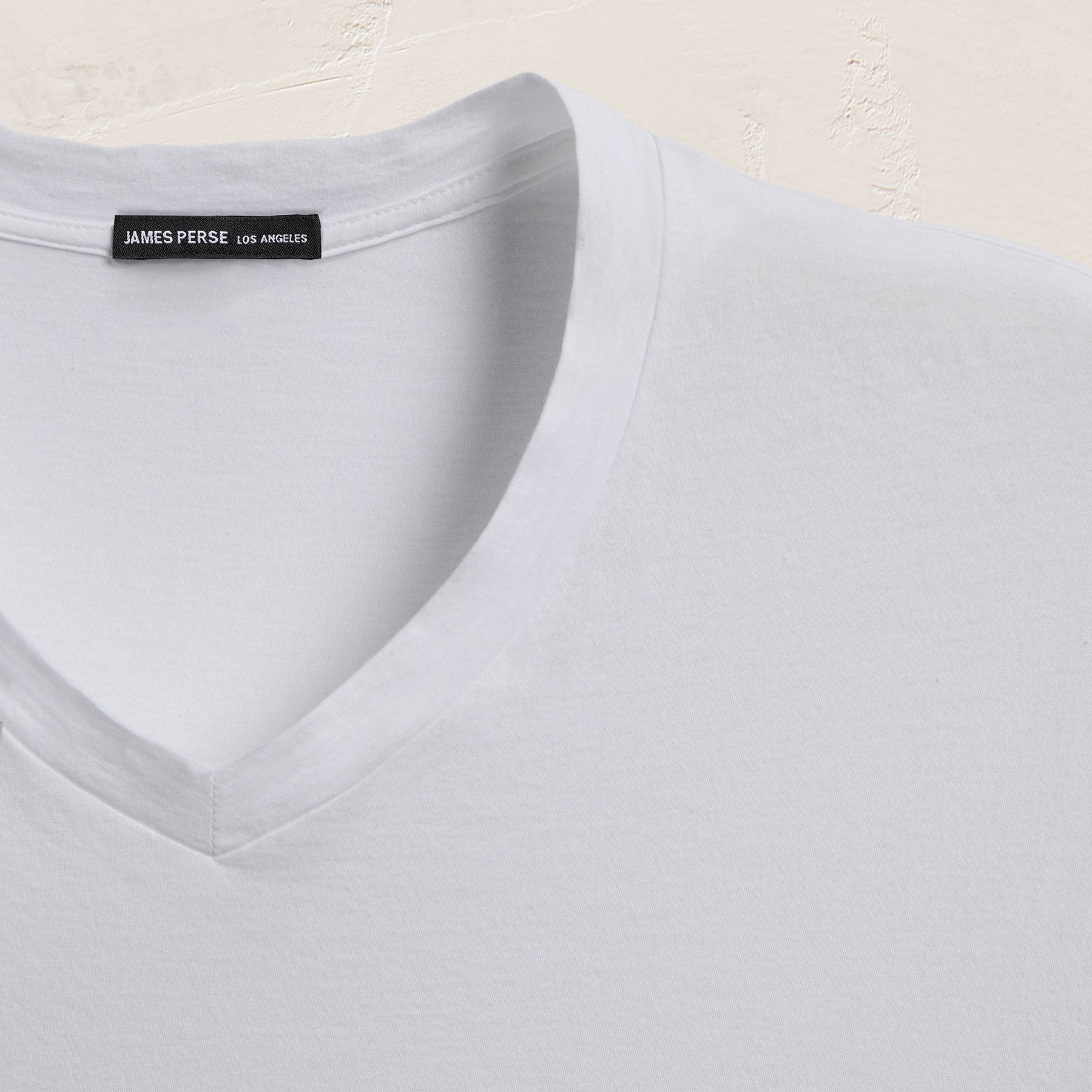 Luxe Lotus Jersey V Neck - White