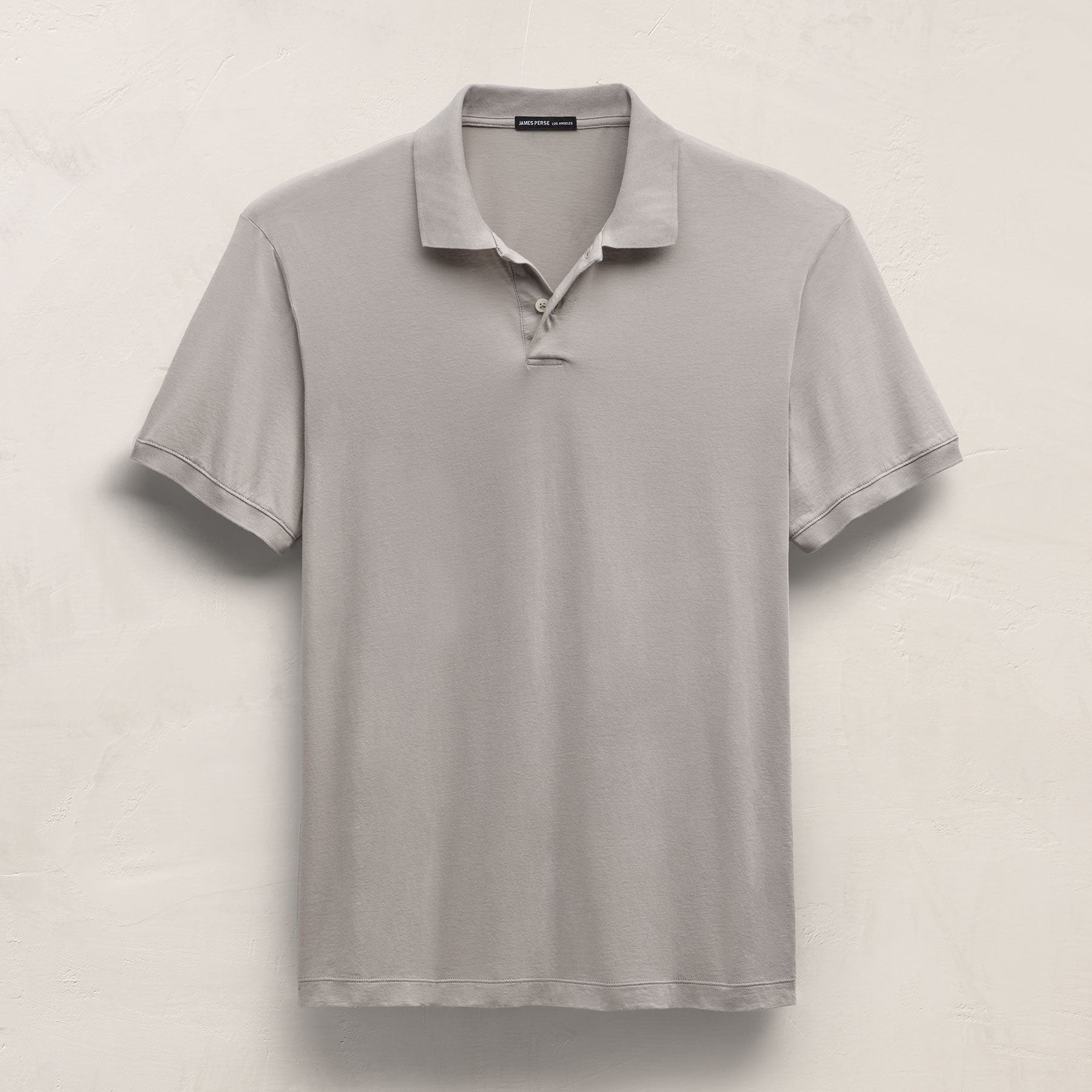 Luxe Lotus Jersey Polo - Fog