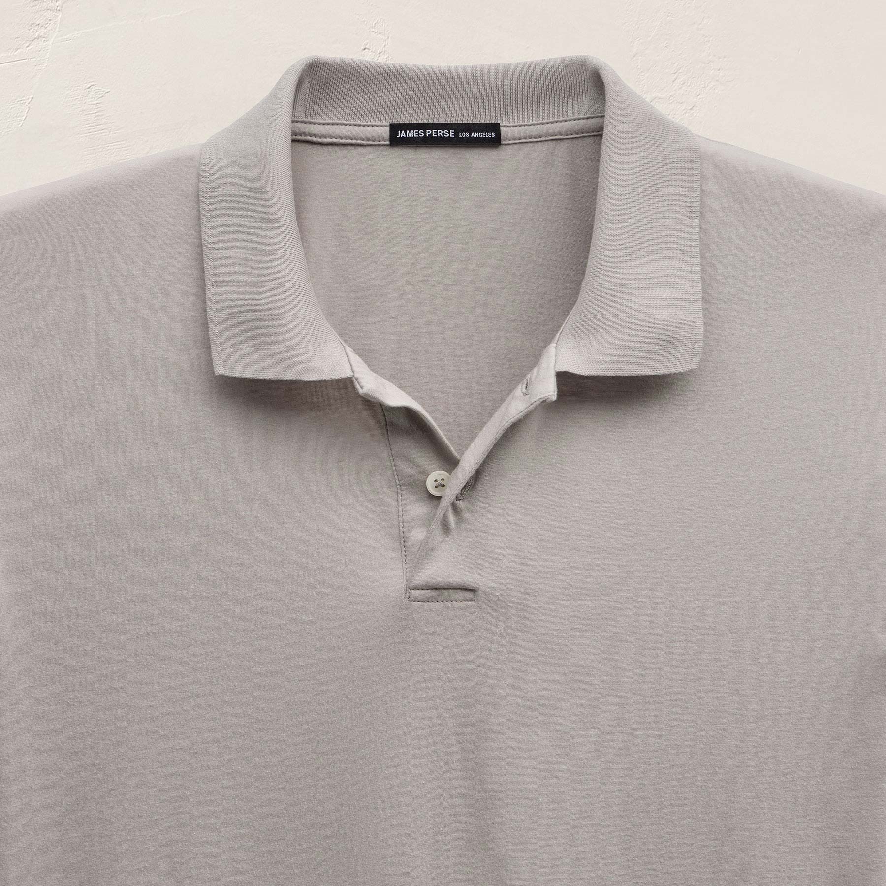 Luxe Lotus Jersey Polo - Fog