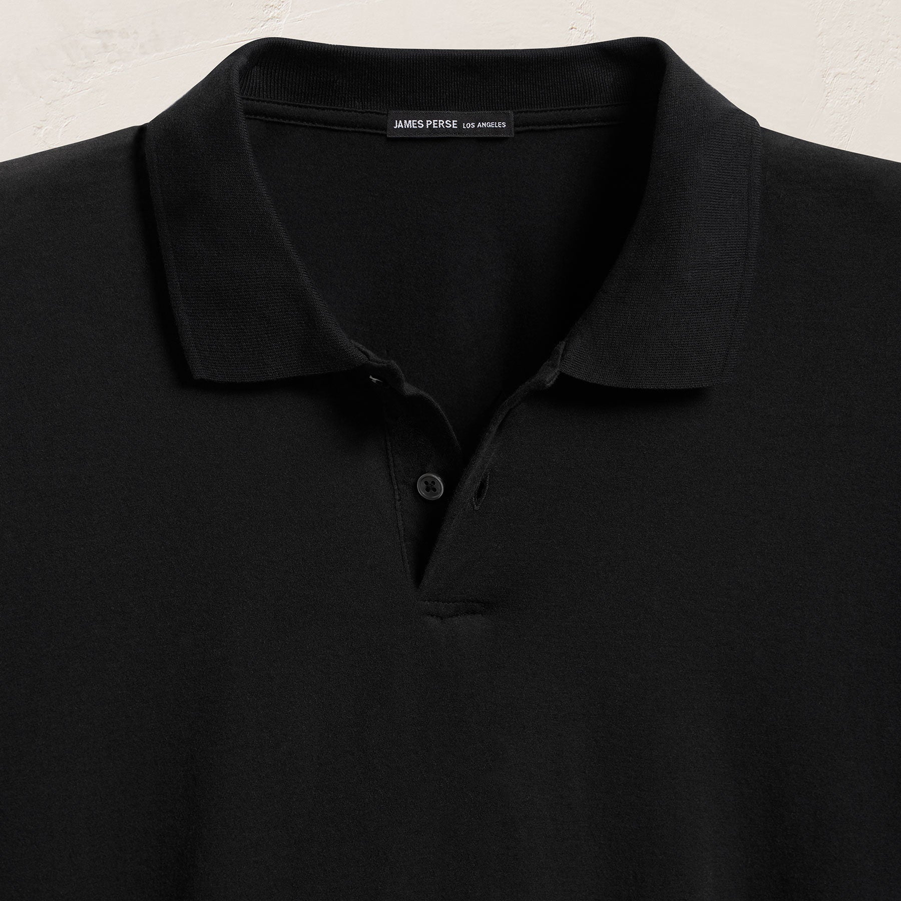 Luxe Lotus Jersey Polo - Black