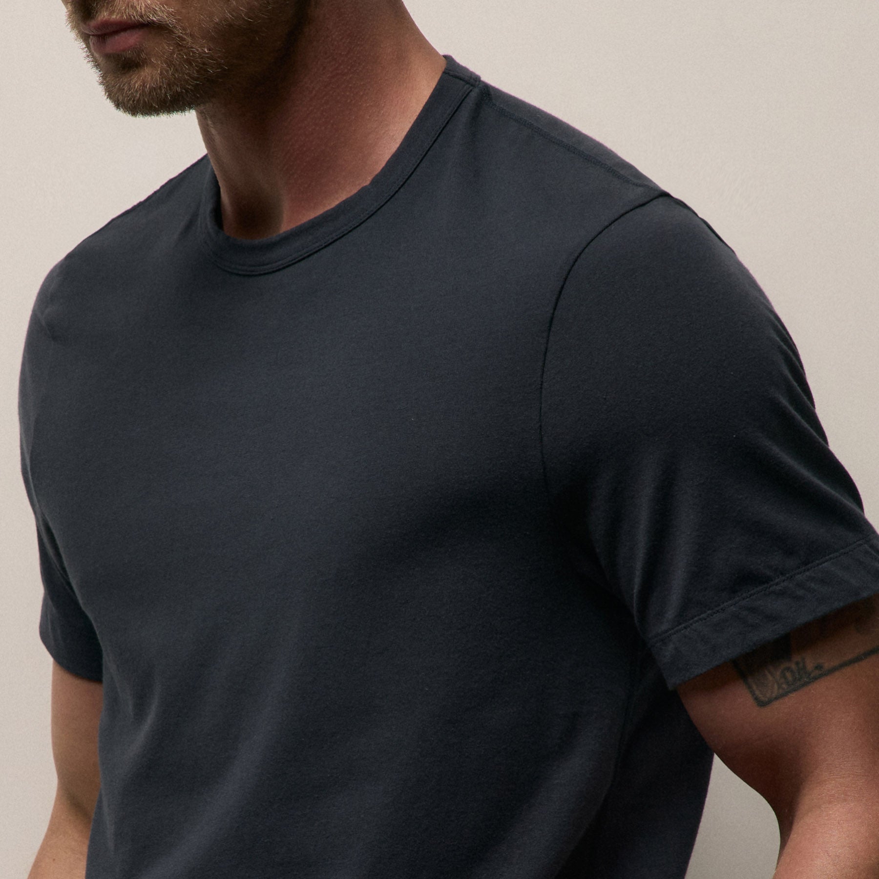 Elevated Lotus Jersey Lounge Tee - French Navy