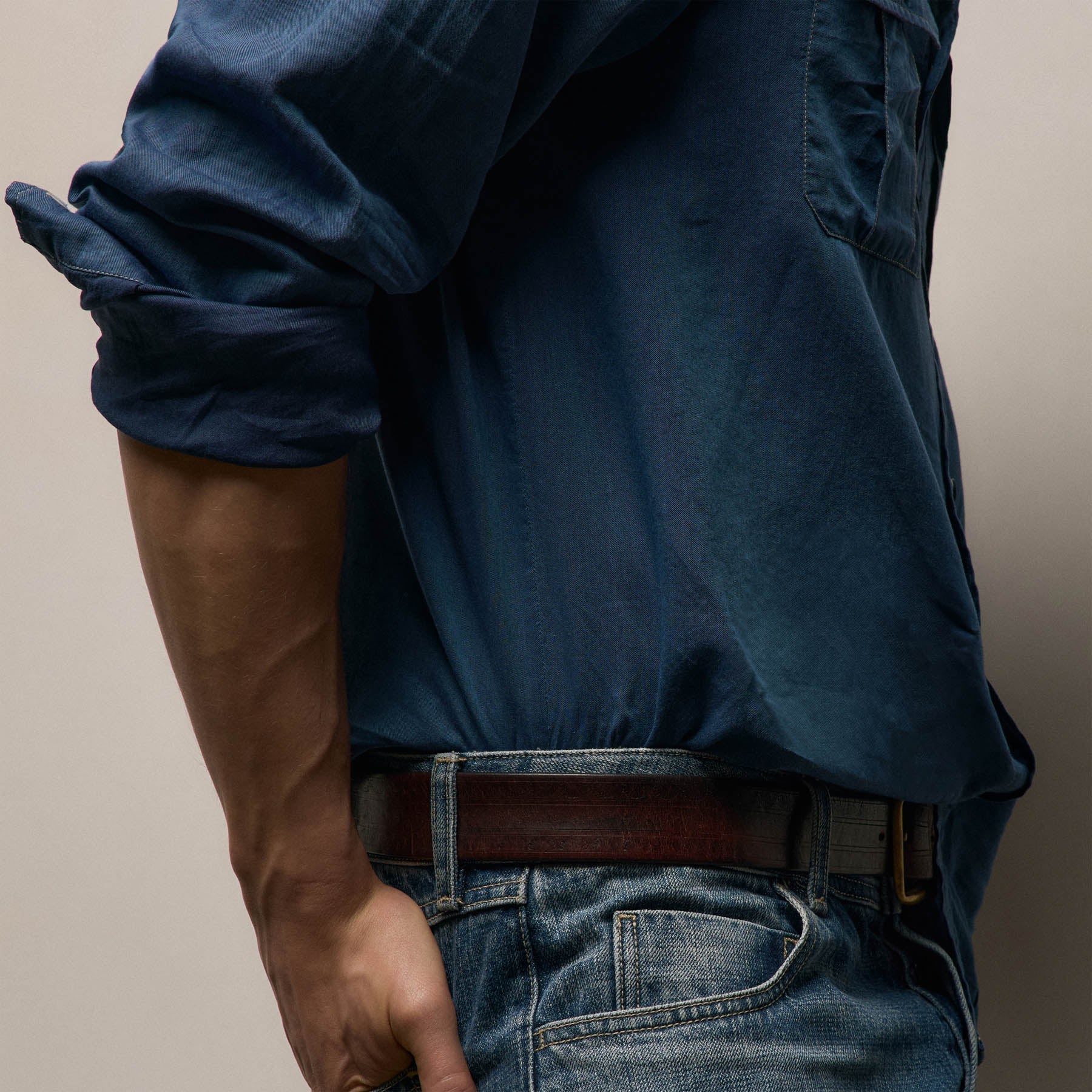 Featherweight Denim Utility Shirt - Medium Wash