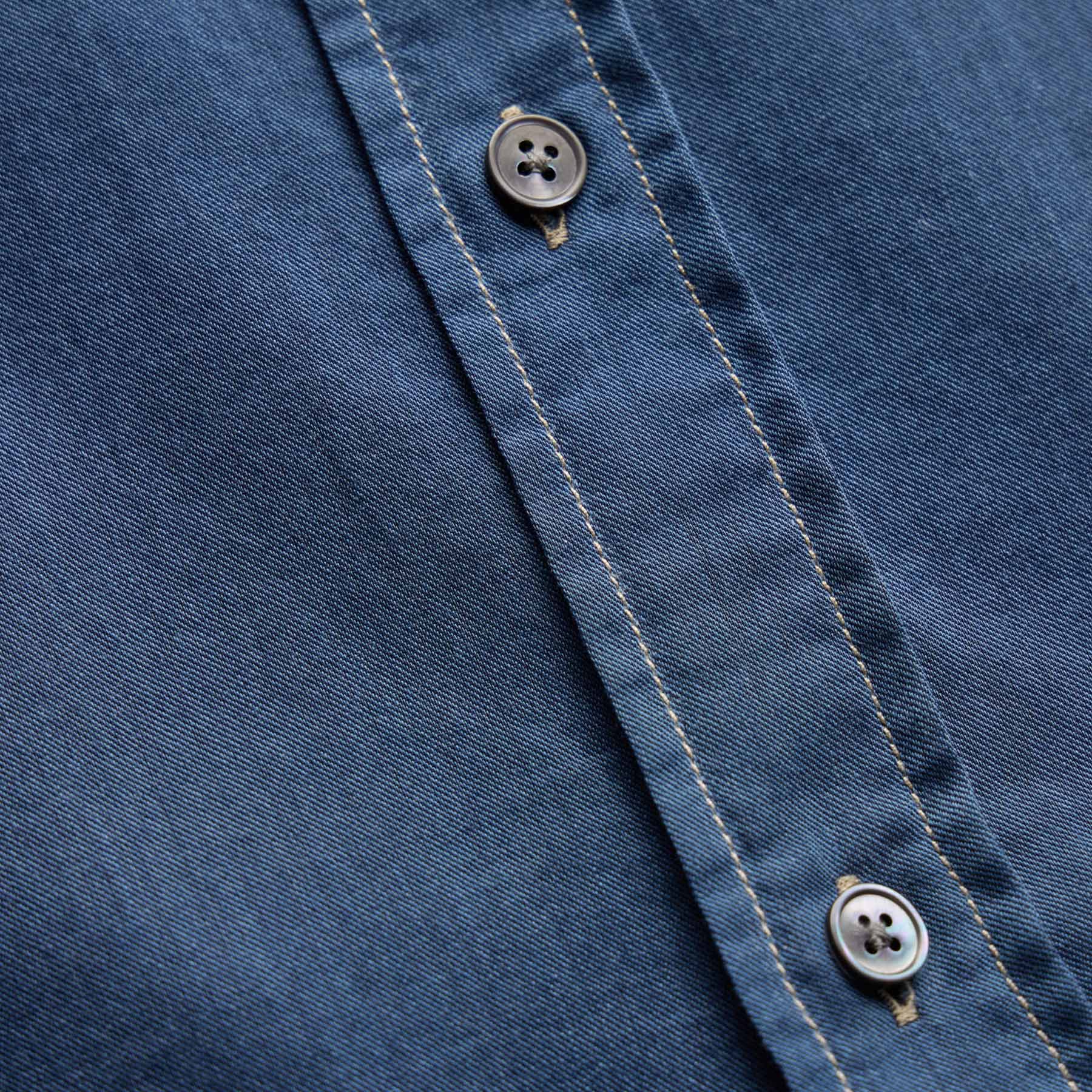 Featherweight Denim Utility Shirt - Medium Wash
