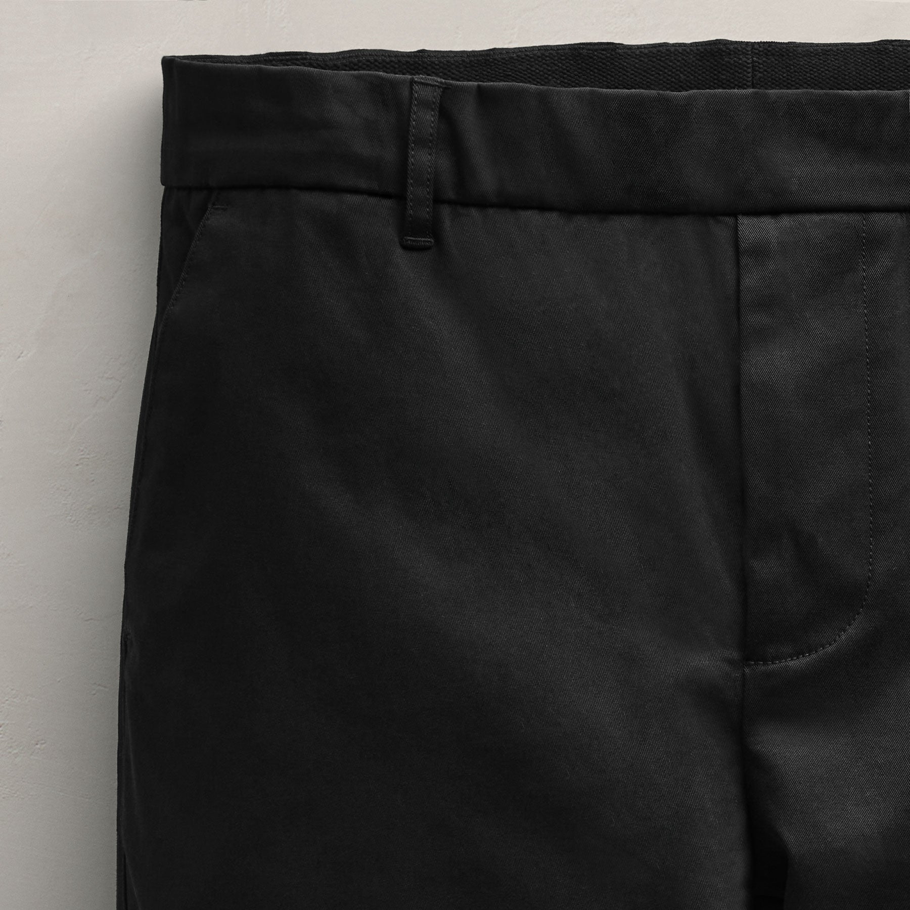Relaxed Stretch Micro Twill Trouser - Black
