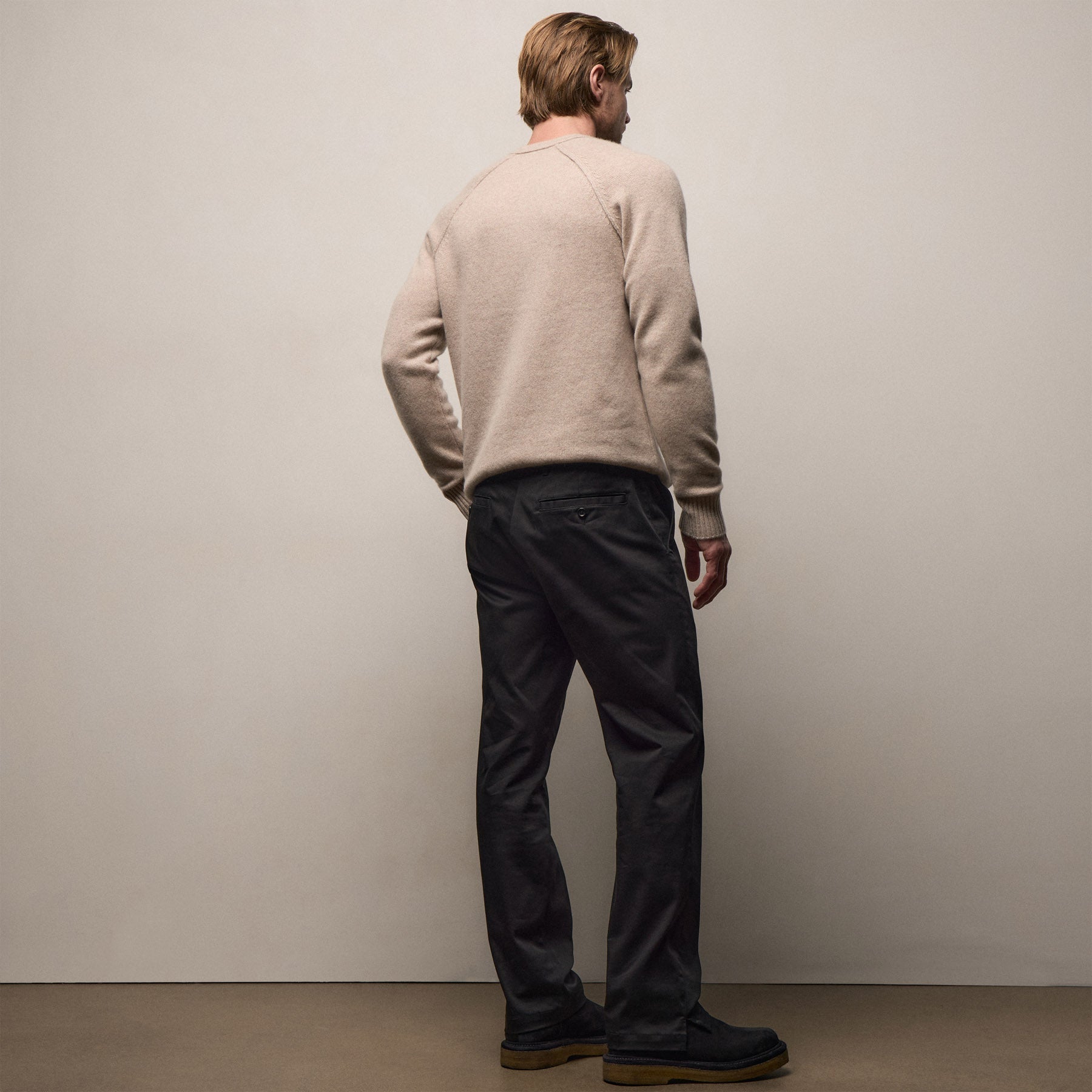 Relaxed Stretch Micro Twill Trouser - Black