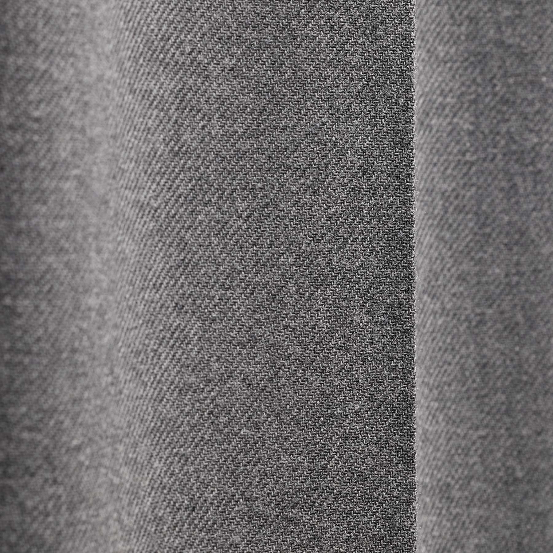 Suede Trim Wool Drawstring Trouser - Heather Grey