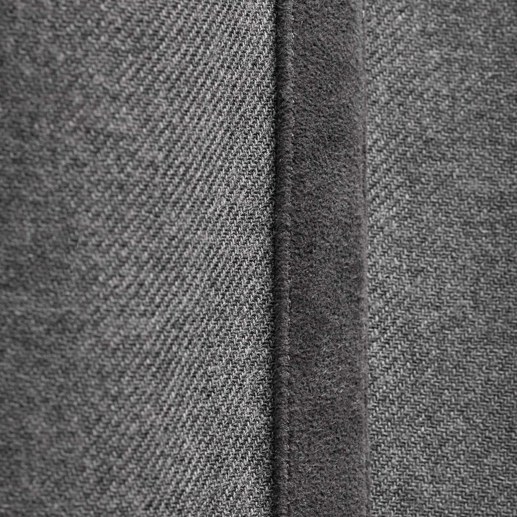Suede Trim Wool Drawstring Trouser - Heather Grey