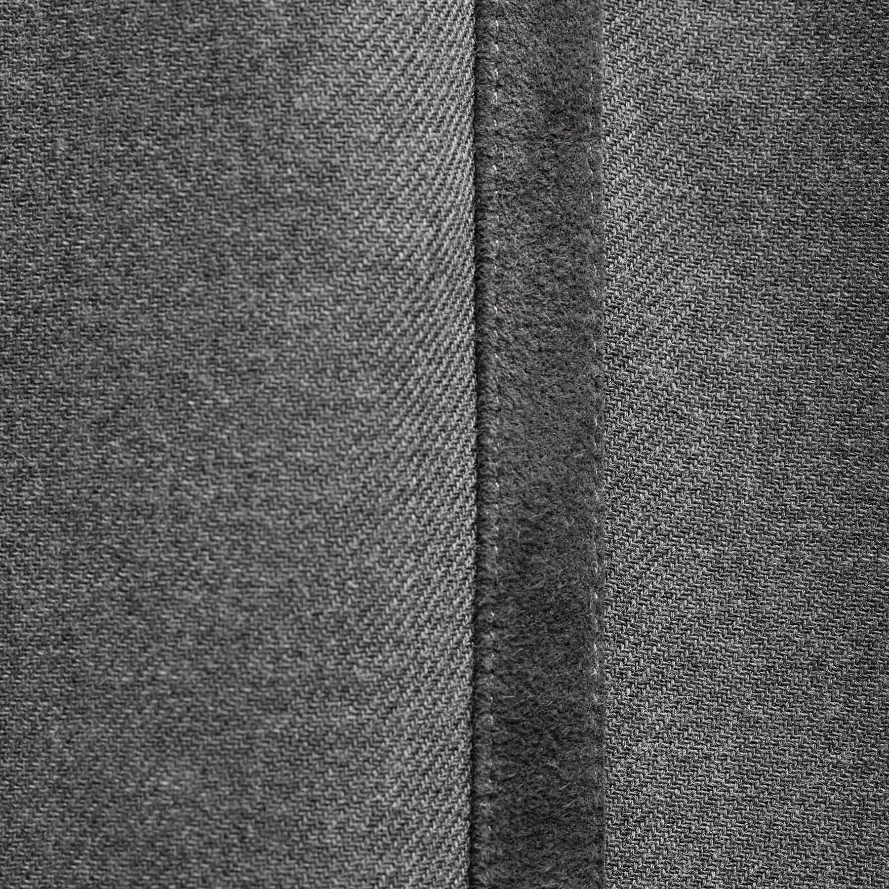 Suede Trim Wool Drawstring Short - Heather Grey