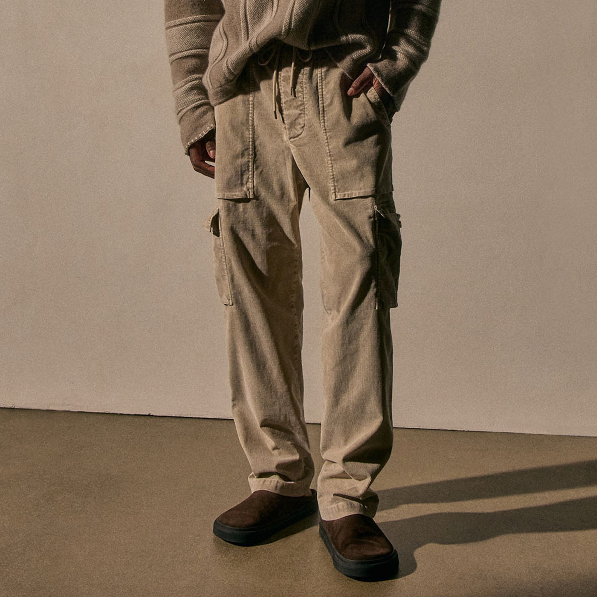 Men's Suede Clog - Cafe