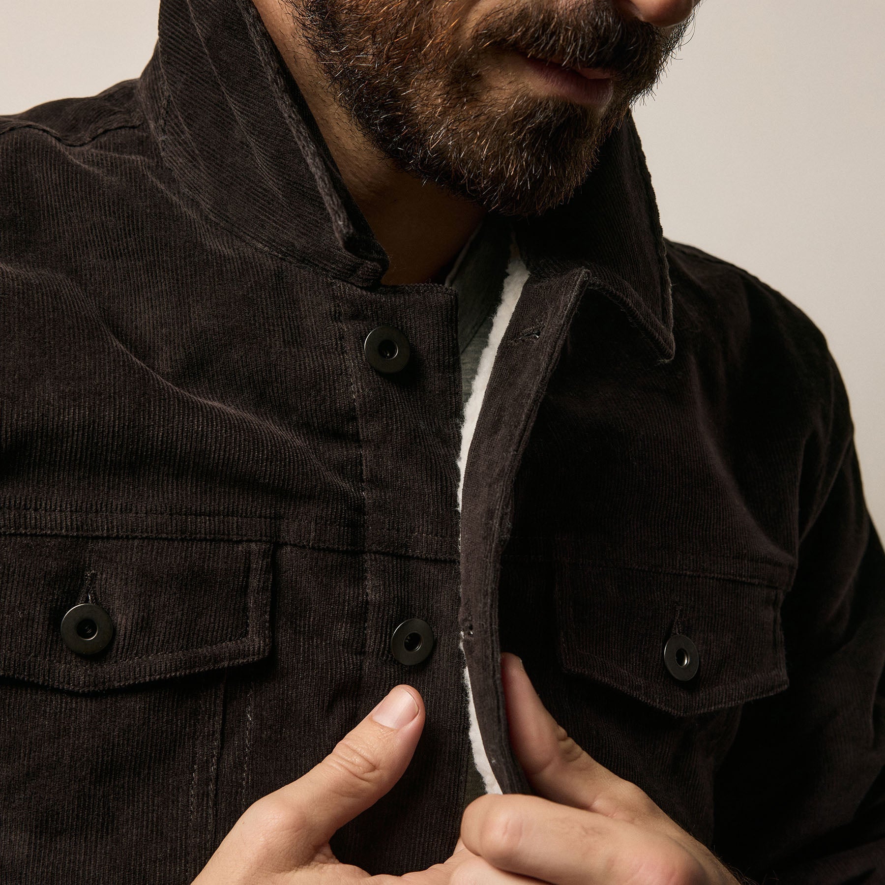 Lined Corduroy Trucker Jacket - Kona