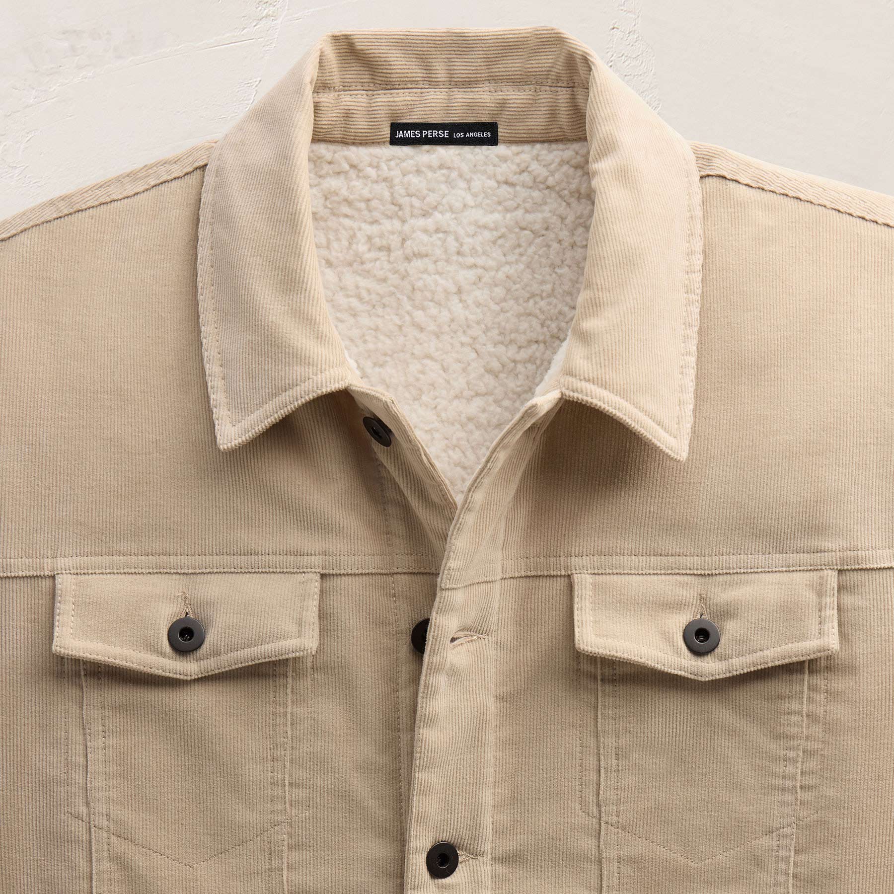 Lined Corduroy Trucker Jacket - Stone