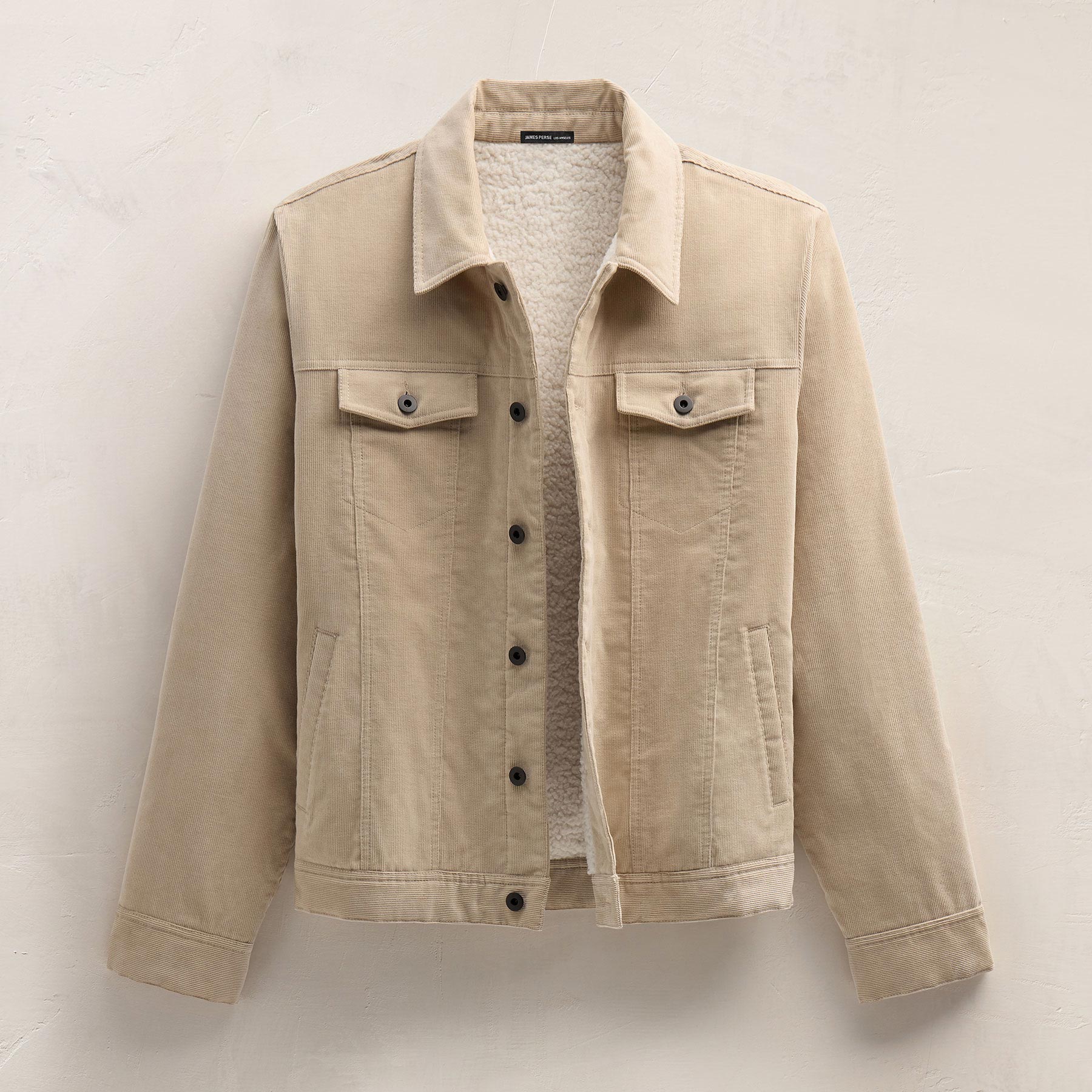 Lined Corduroy Trucker Jacket - Stone
