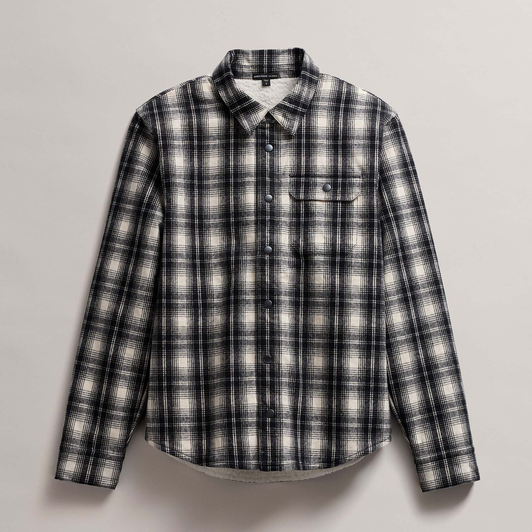 Men's Grateful Dead Lined Plaid Jacket - Black/White