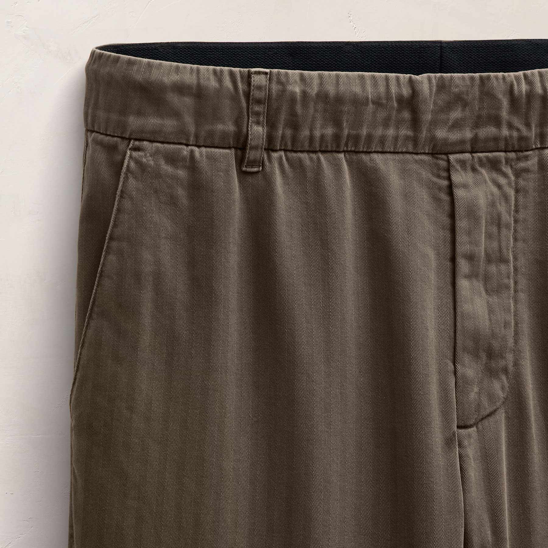 Herringbone Twill Trouser - Caribou Pigment