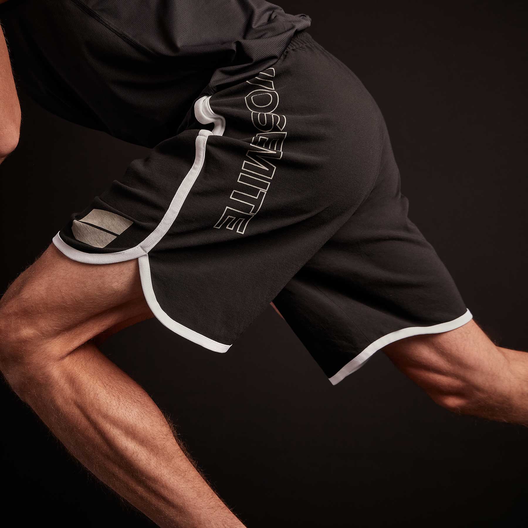 Y/OSEMITE Jersey Basketball Short - Black/White