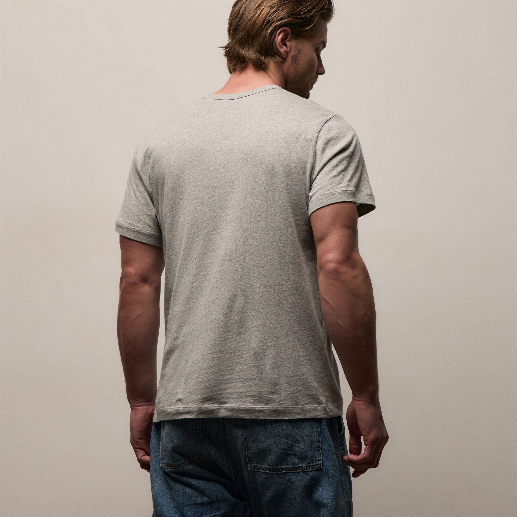 Short Sleeve Crew Neck - Heather Grey