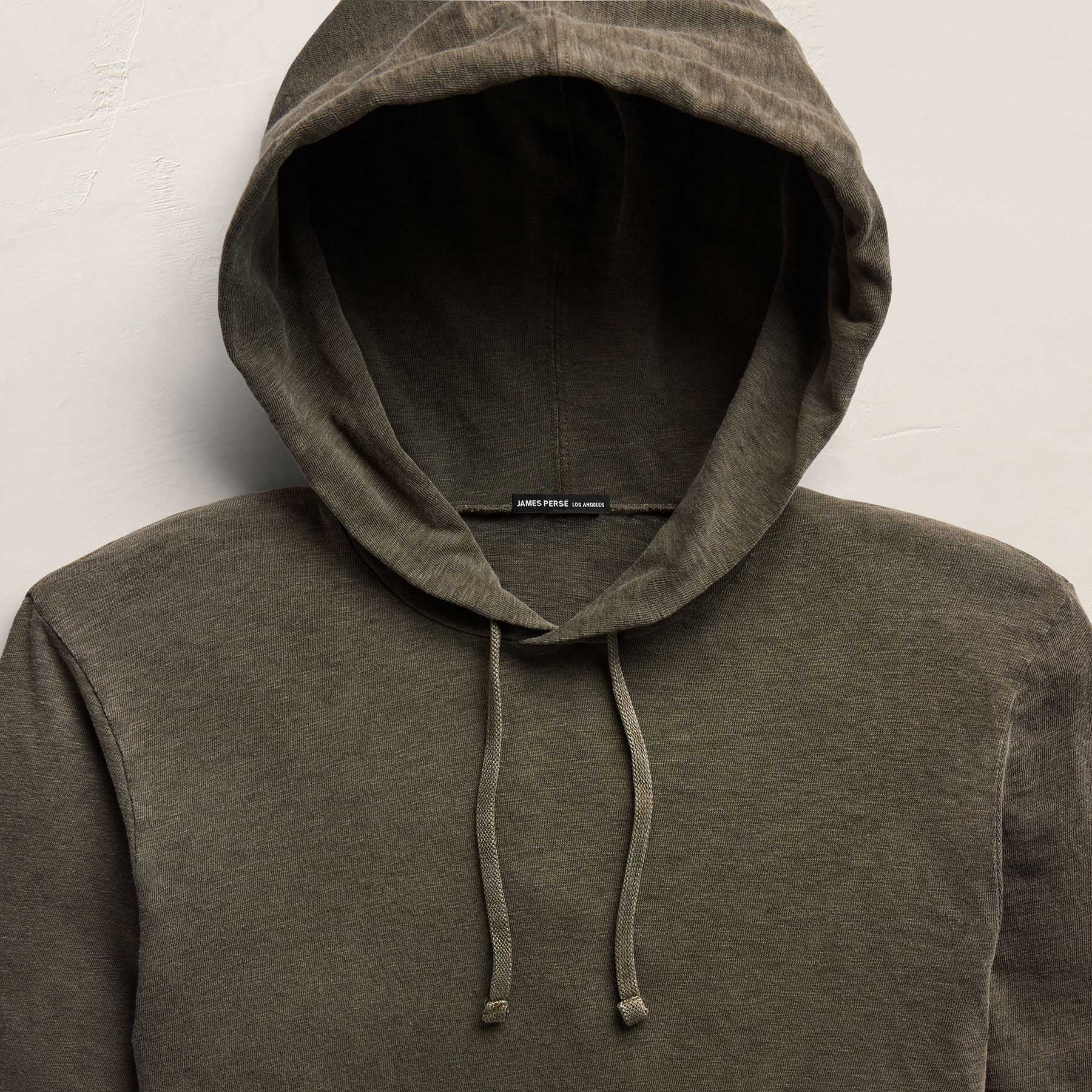 Cotton Slub Hoodie - Army Green Pigment