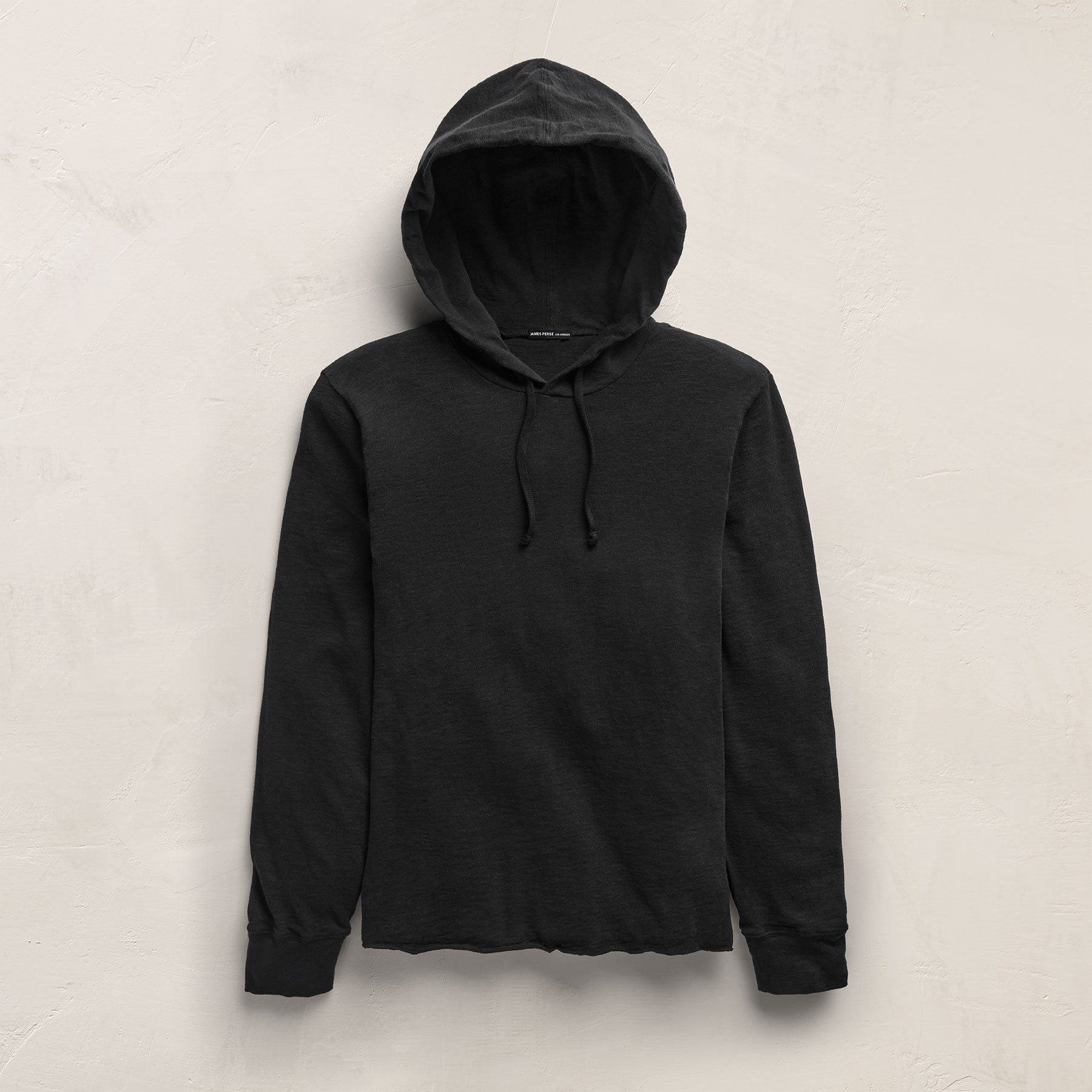 Cotton Slub Hoodie - Black